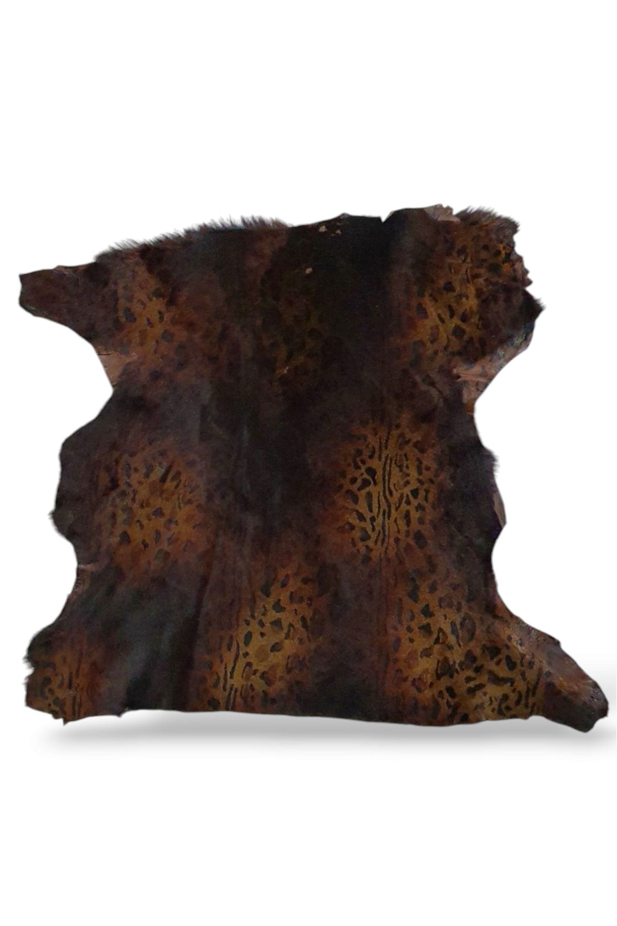Ottoman Pouffe Art Deco Eskitme Stil Hakiki Gerçek Dana Deri Post