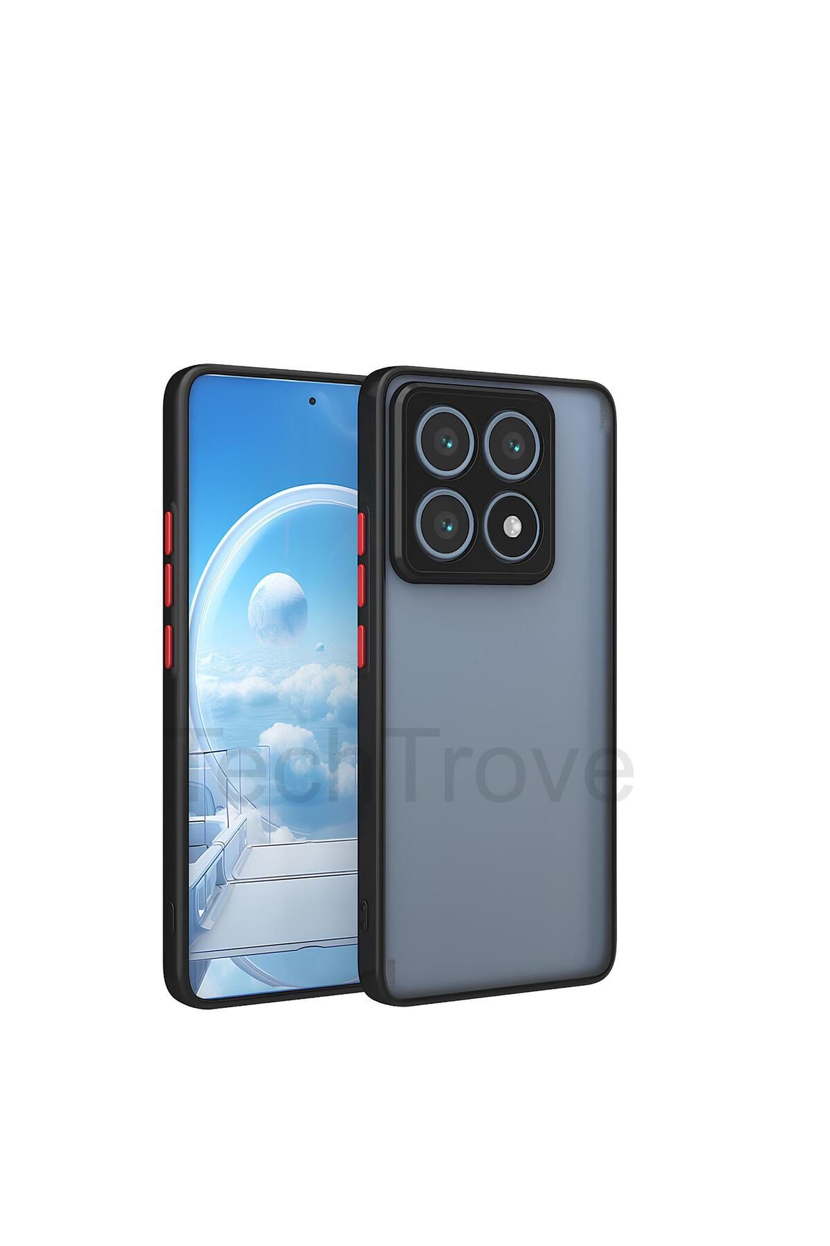TechTrove Xiaomi 14T Kılıf Buzlu Tasarım Kenarları Yumuşak Kamera Koruma Çıkıntılı Kapak