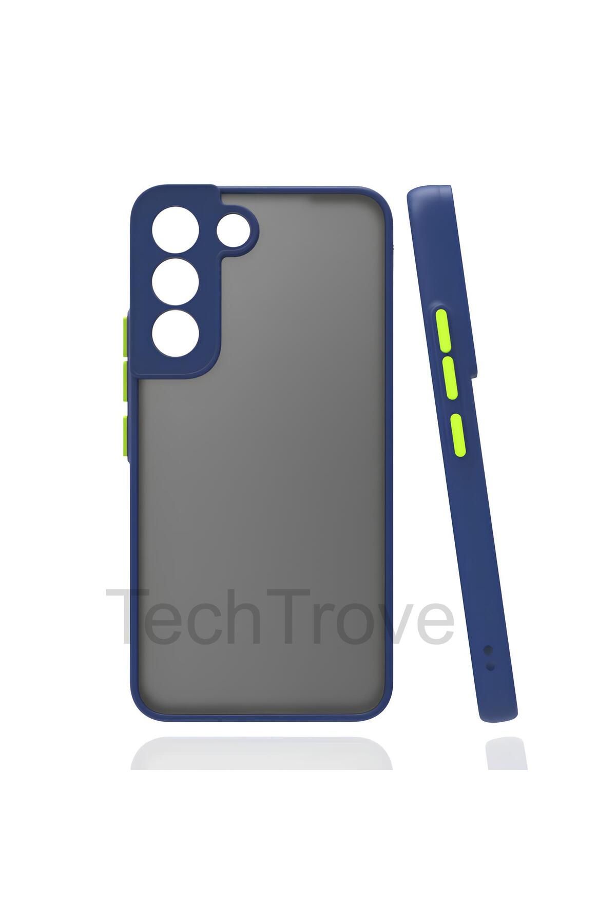 TechTrove Samsung Galaxy S22 Plus Kılıf Buzlu Tasarım Kenarları Yumuşak Kamera Koruma Çıkıntılı Kapak