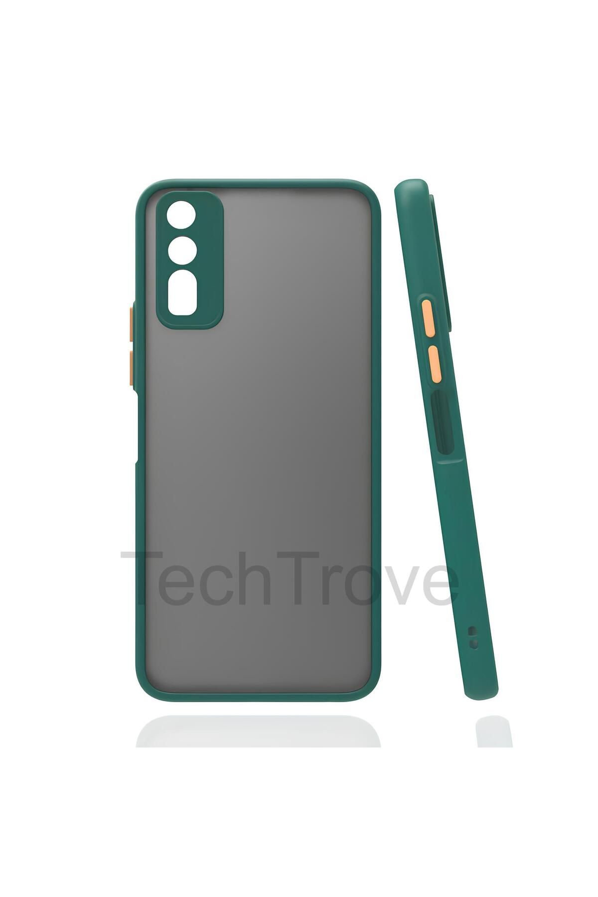 TechTrove Vivo Y11S Kılıf Buzlu Tasarım Kenarları Yumuşak Kamera Koruma Çıkıntılı Kapak