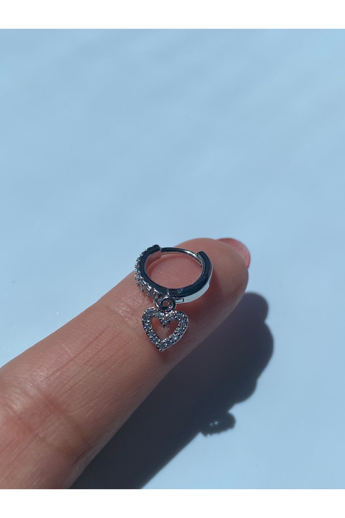 kurukafagift Çelik Kalp Sallantılı Piercing Helix Kıkırdak Lob Tragus