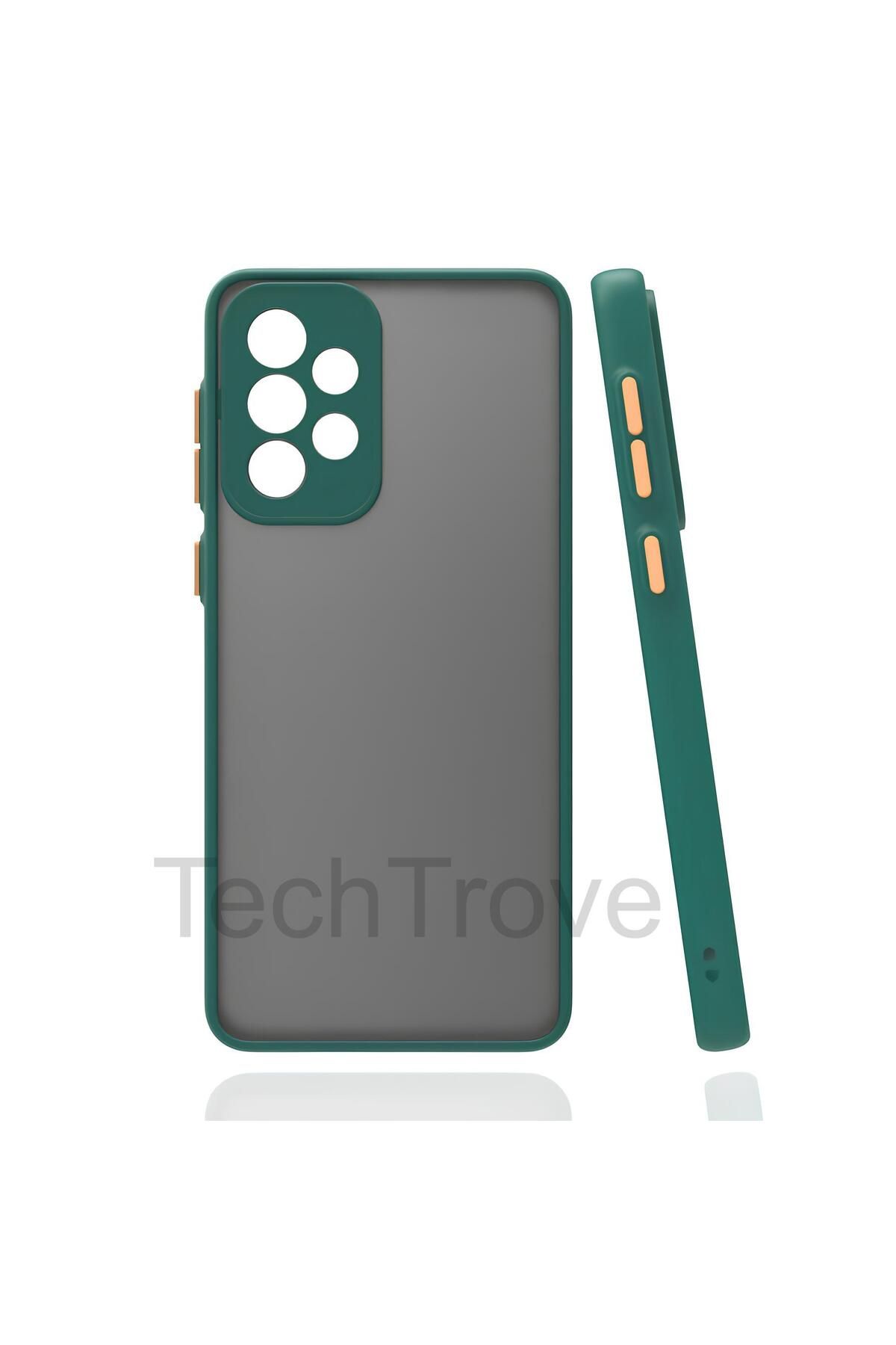 TechTrove Samsung Galaxy A72 Kılıf Buzlu Tasarım Kenarları Yumuşak Kamera Koruma Çıkıntılı Kapak