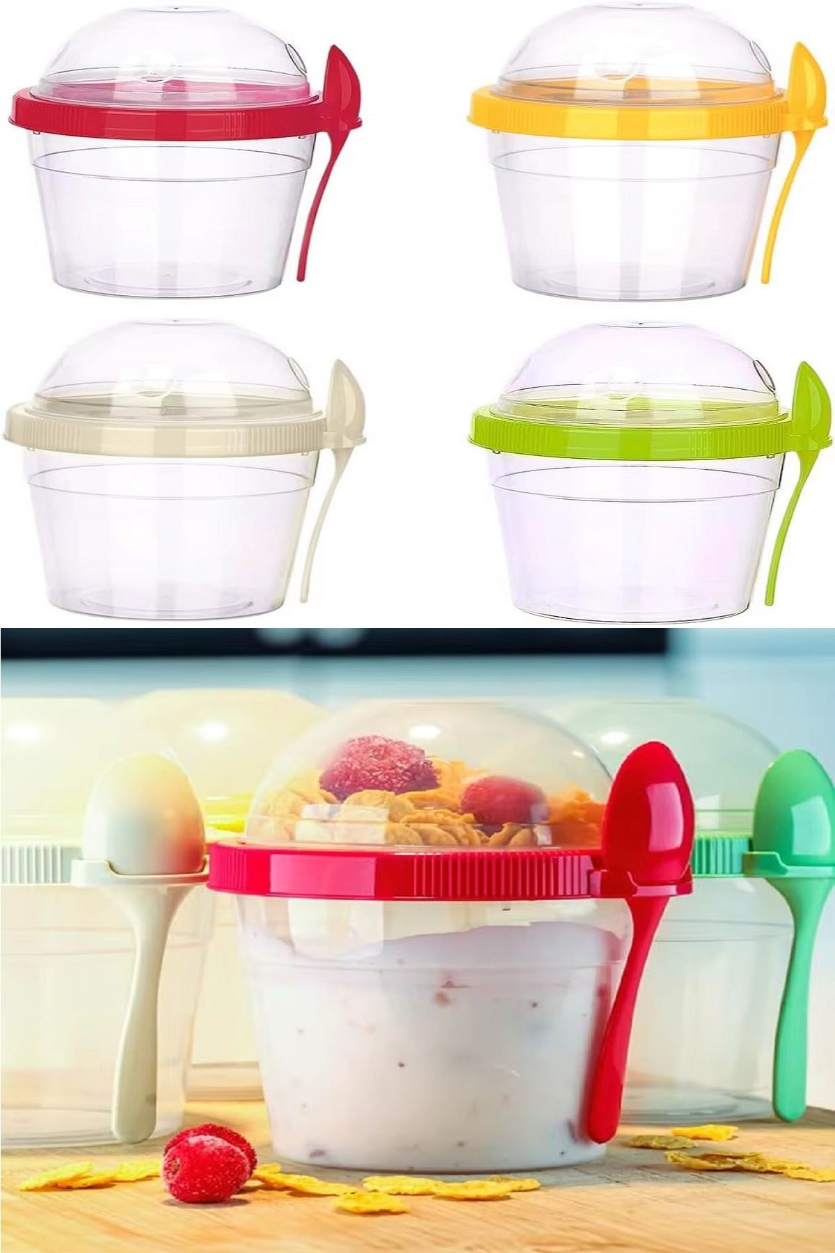 UGA İthalat Taşınabilir 500 ML Bebek Mama Saklama Kabı | Hazneli, Plastik, Sızdırmaz