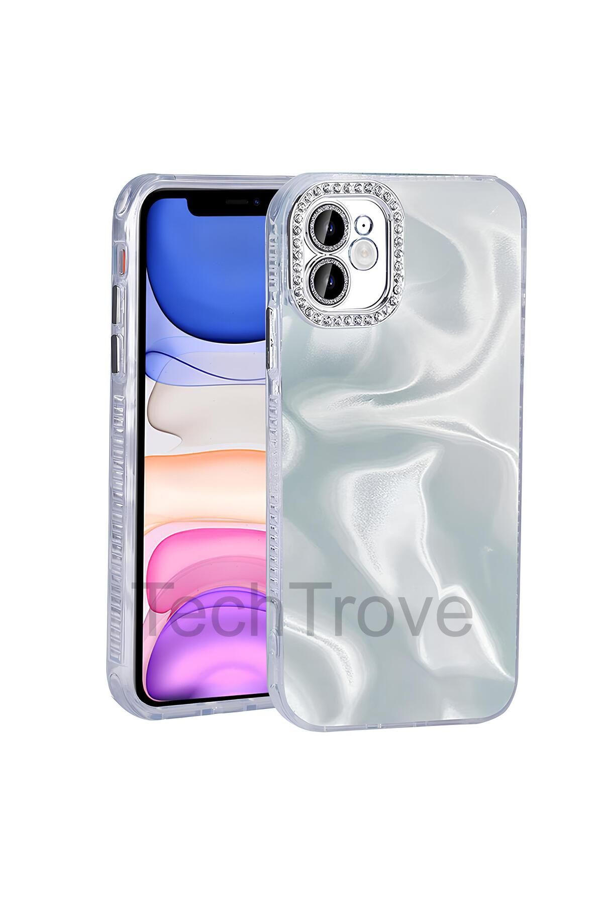 TechTrove Apple iPhone 11 Kılıf Airbagli Parlak Taş Detay Tasarımlı Şık Görünümlü Kapak