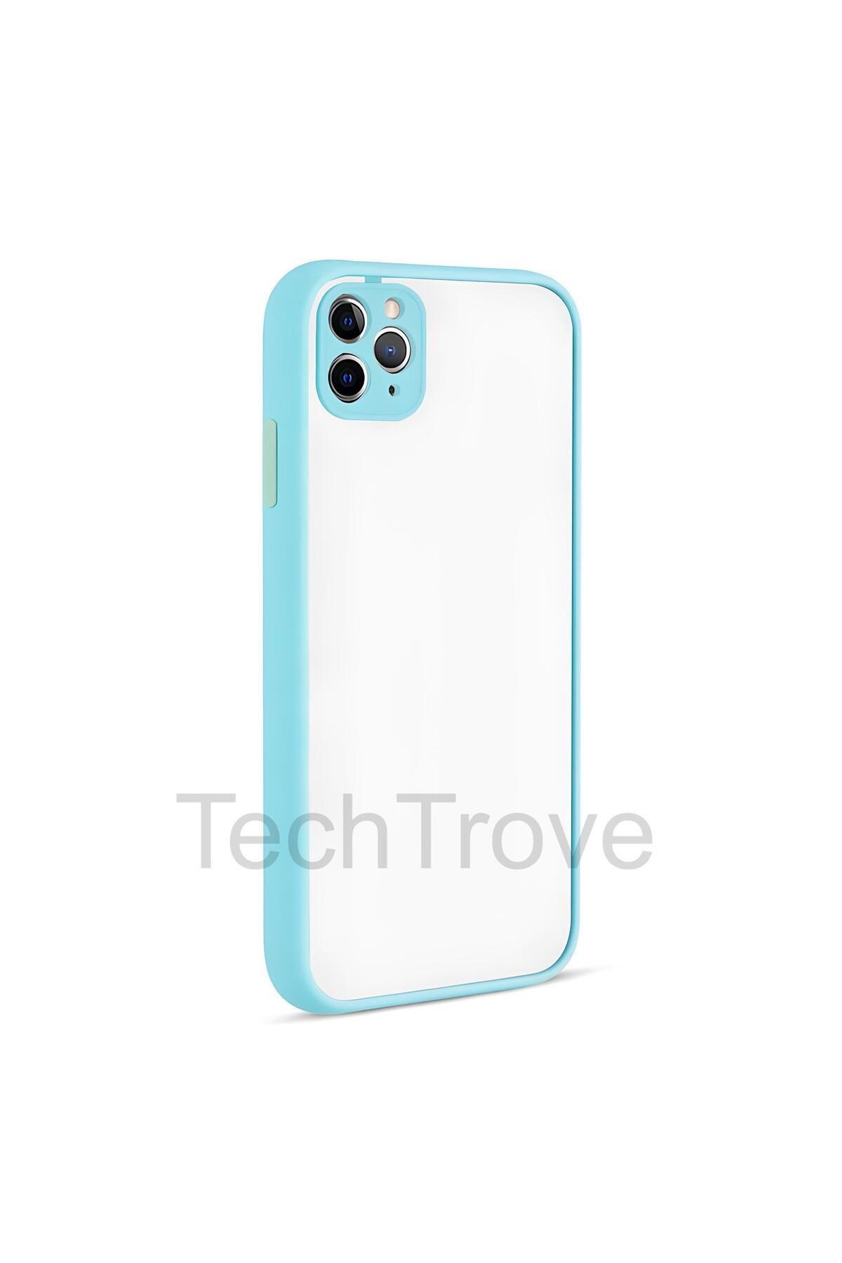 TechTrove Apple iPhone 11 Pro Max Kılıf Buzlu Tasarım Kenarları Yumuşak Kamera Koruma Çıkıntılı Kapak