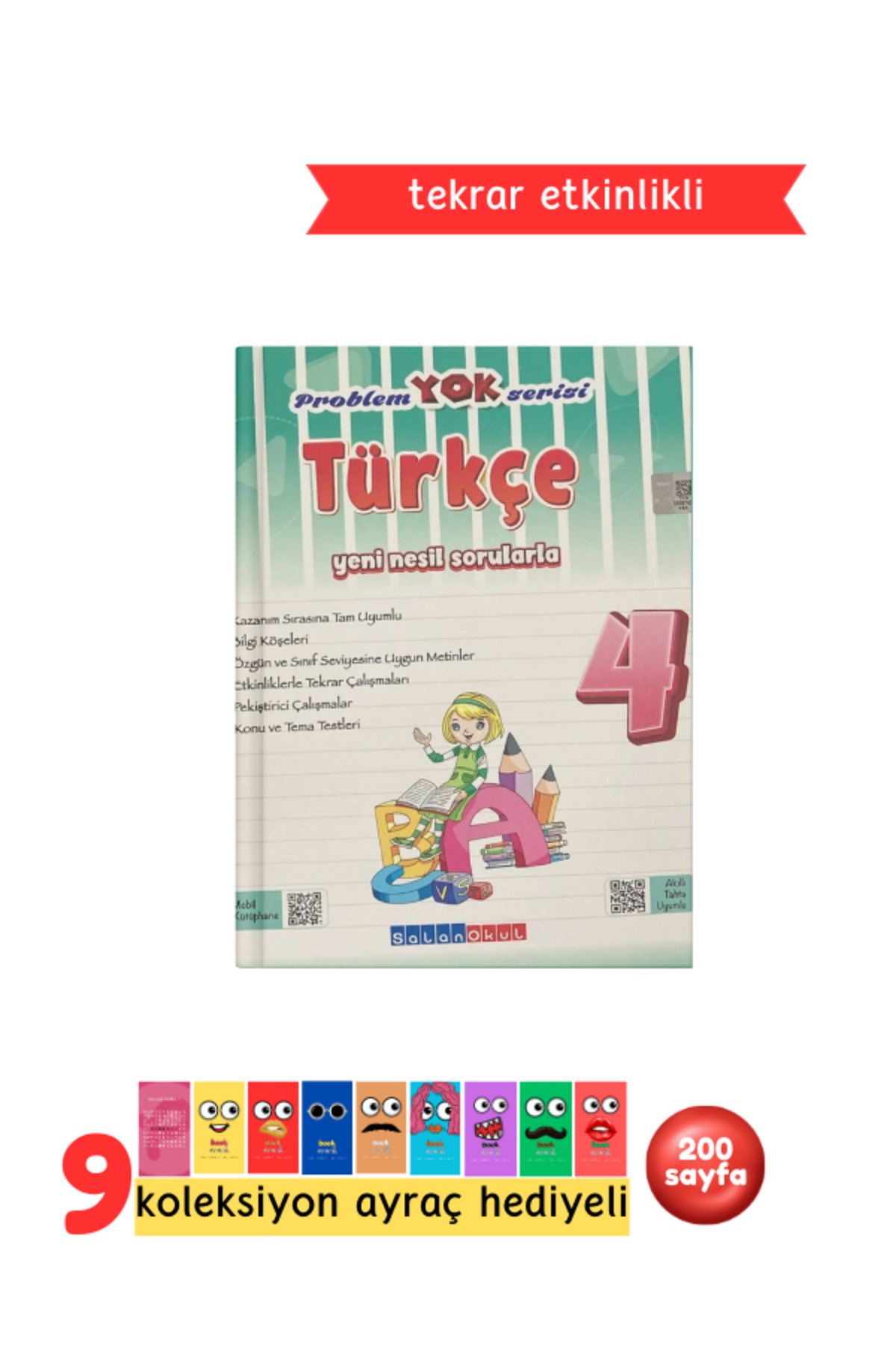 Pembe Yayınevi Salan Yayınları 4.Sınıf Problem Yok Serisi Türkçe Soru Bankası