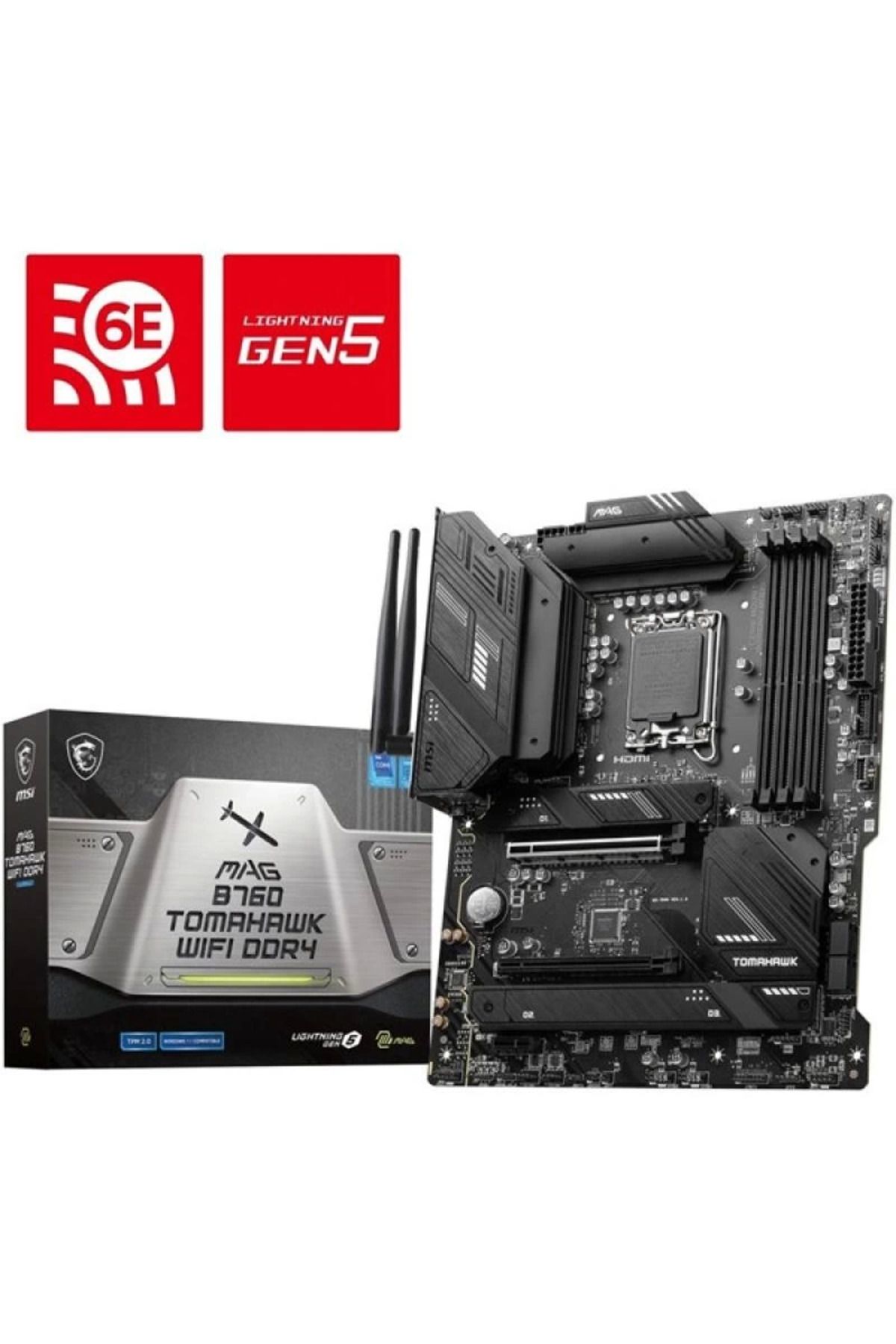 DENİZBİLİŞİM Msi Mag B760 Tomahawk Wifi Ddr5 Hdmi Dp Pcie 16X V5.0 1700P Atx