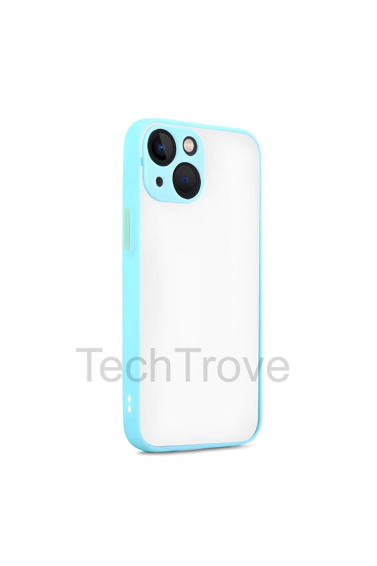 TechTrove Apple iPhone 13 Kılıf Buzlu Tasarım Kenarları Yumuşak Kamera Koruma Çıkıntılı Kapak