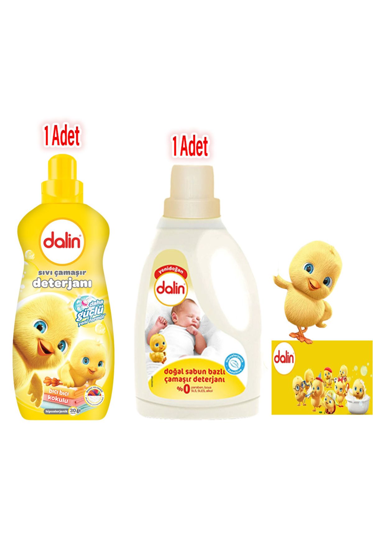 Dalin İkili Özel Set -Sensitive Doğal Sabun Bazlı ve Sıvı Çamaşır Deterjanı 1500 ml