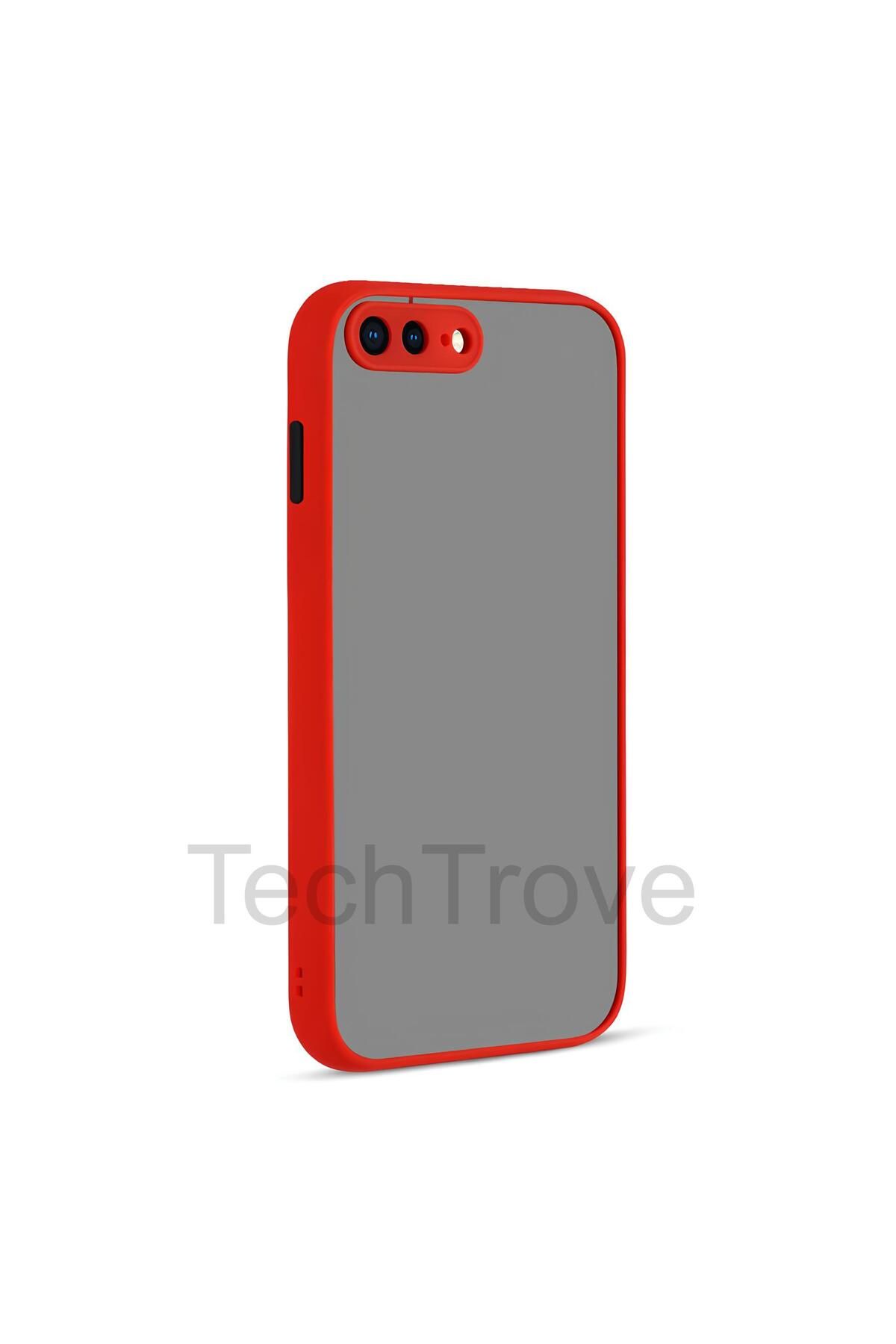 TechTrove Apple iPhone 7 Plus Kılıf Buzlu Tasarım Kenarları Yumuşak Kamera Koruma Çıkıntılı Kapak