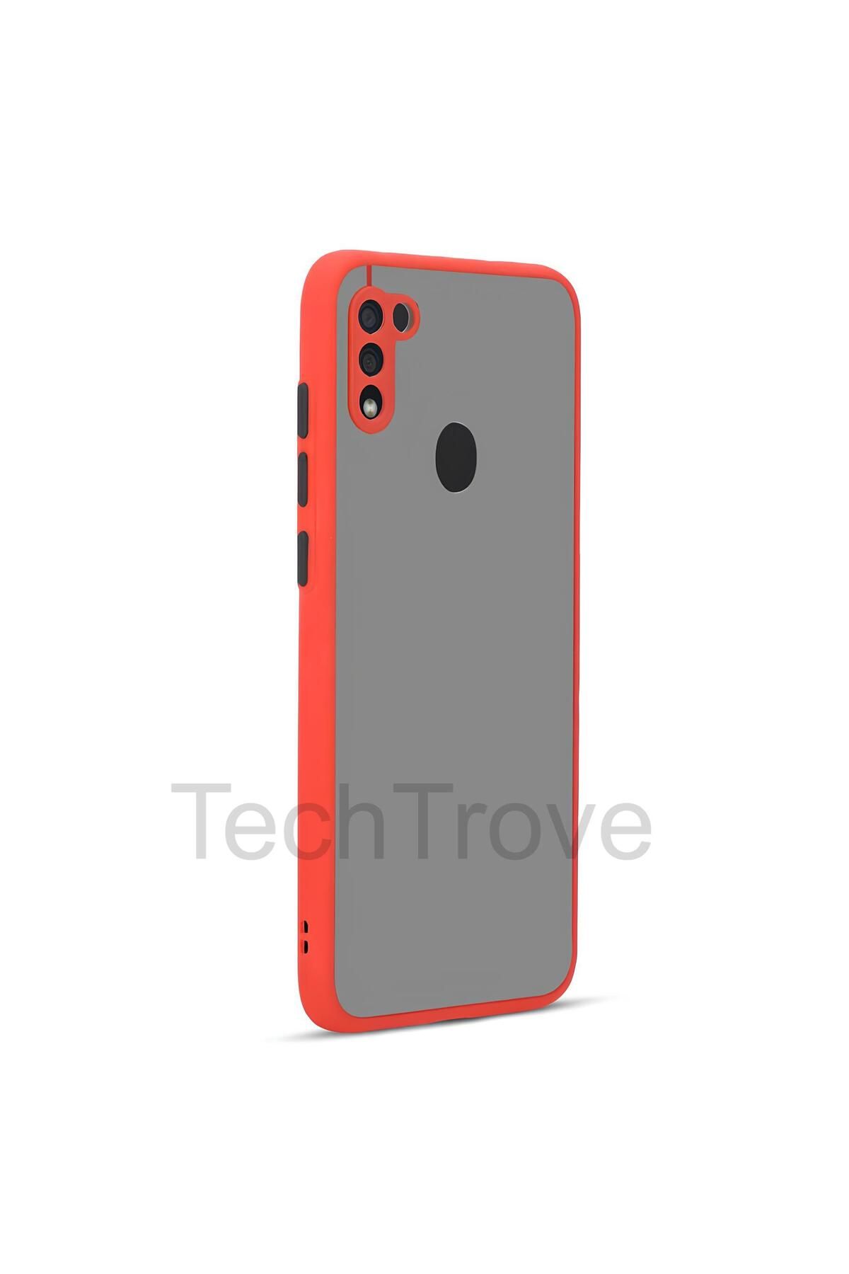 TechTrove Samsung Galaxy A11 Kılıf Buzlu Tasarım Kenarları Yumuşak Kamera Koruma Çıkıntılı Kapak