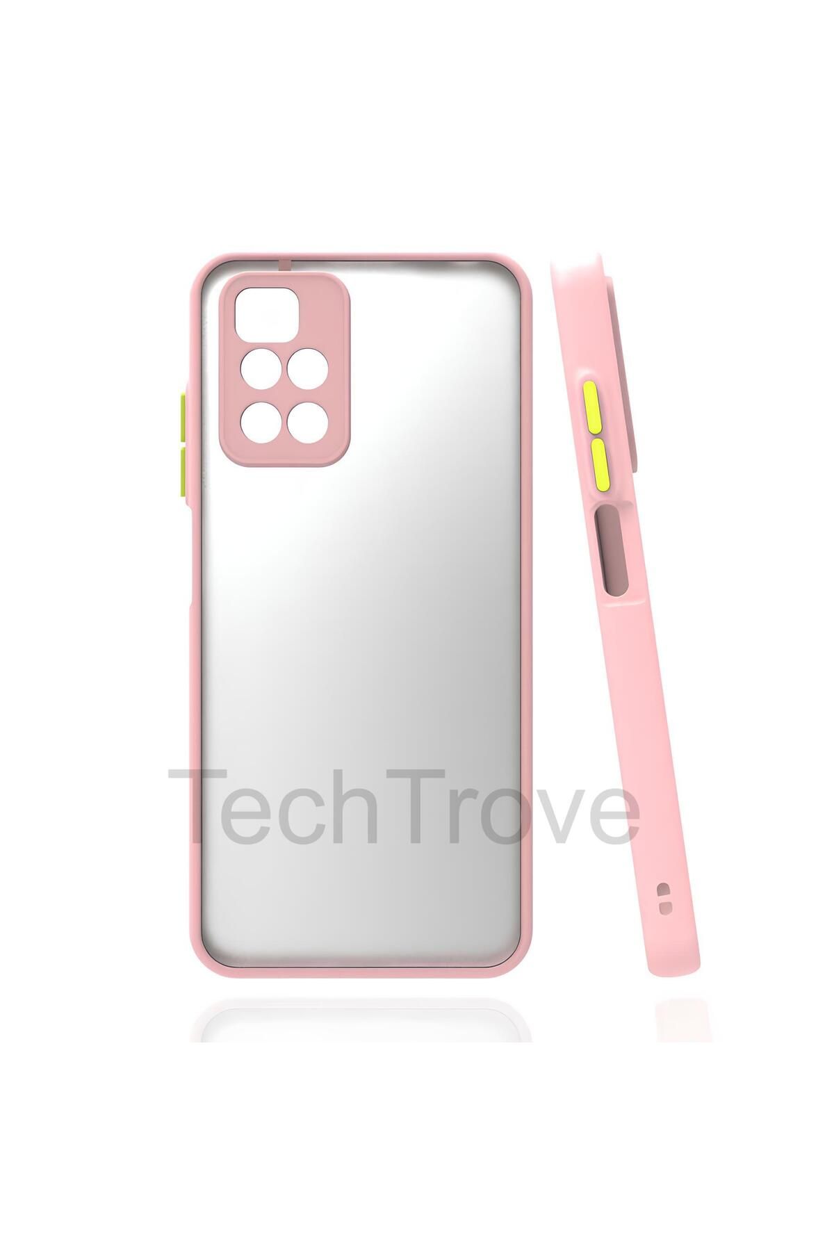 TechTrove Xiaomi Redmi 10 Kılıf Buzlu Tasarım Kenarları Yumuşak Kamera Koruma Çıkıntılı Kapak