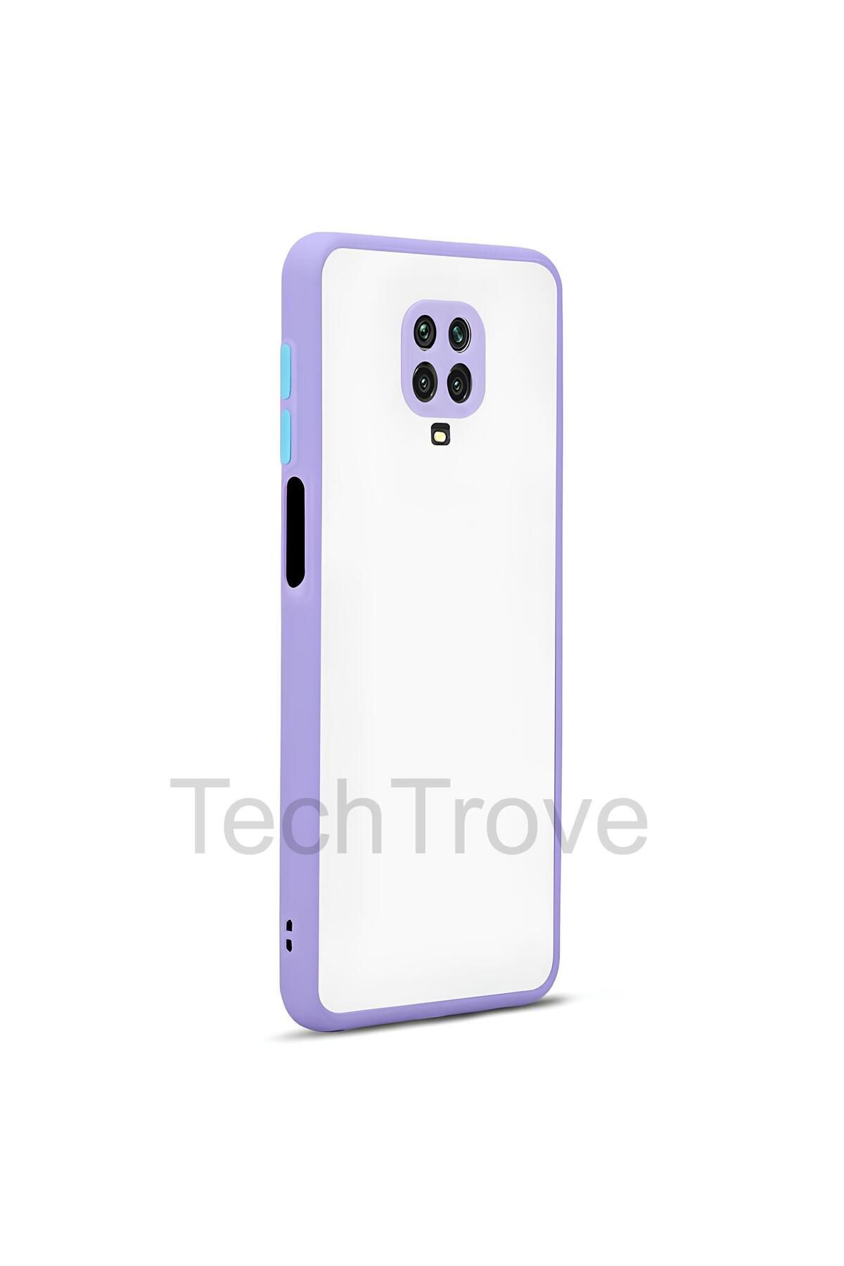 TechTrove Xiaomi Redmi Note 9 Pro Kılıf Buzlu Tasarım Kenarları Yumuşak Kamera Koruma Çıkıntılı Kapak
