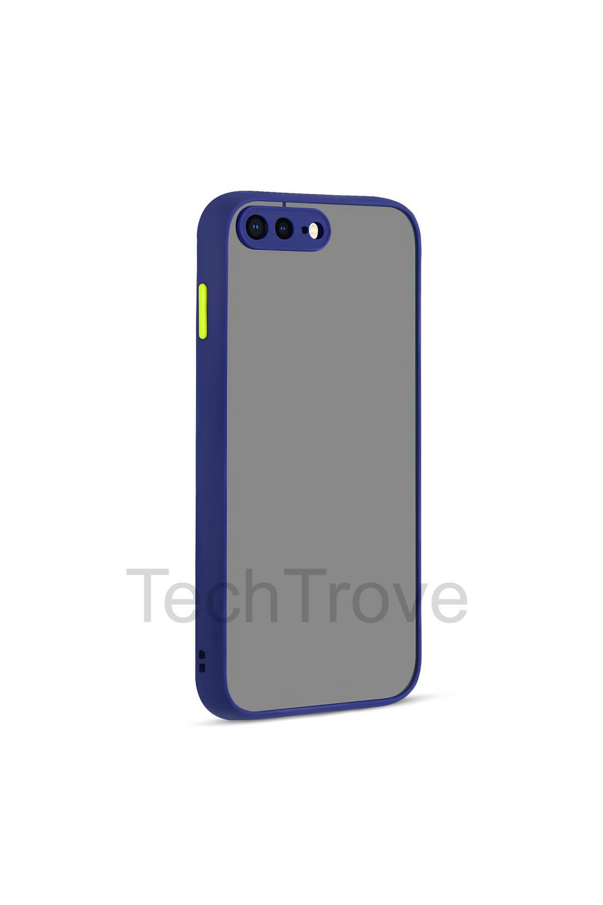 TechTrove Apple iPhone 7 Plus Kılıf Buzlu Tasarım Kenarları Yumuşak Kamera Koruma Çıkıntılı Kapak