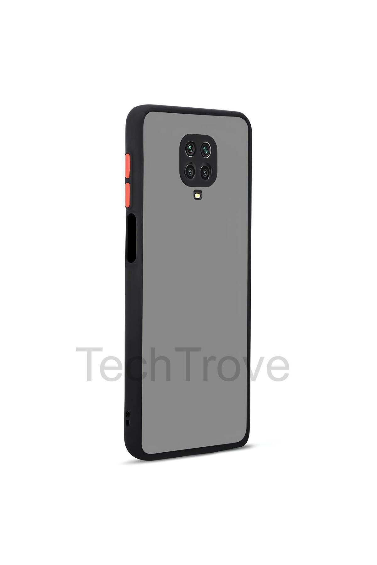 TechTrove Xiaomi Redmi Note 9 Pro Kılıf Buzlu Tasarım Kenarları Yumuşak Kamera Koruma Çıkıntılı Kapak