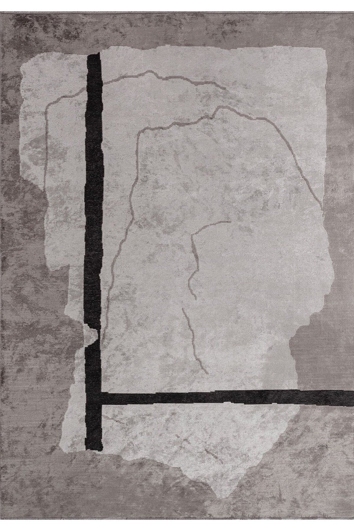 BM Home SALAMANCA SİYAH - KOYU GRİ - AÇIK GRİ 100X300 CM HALI