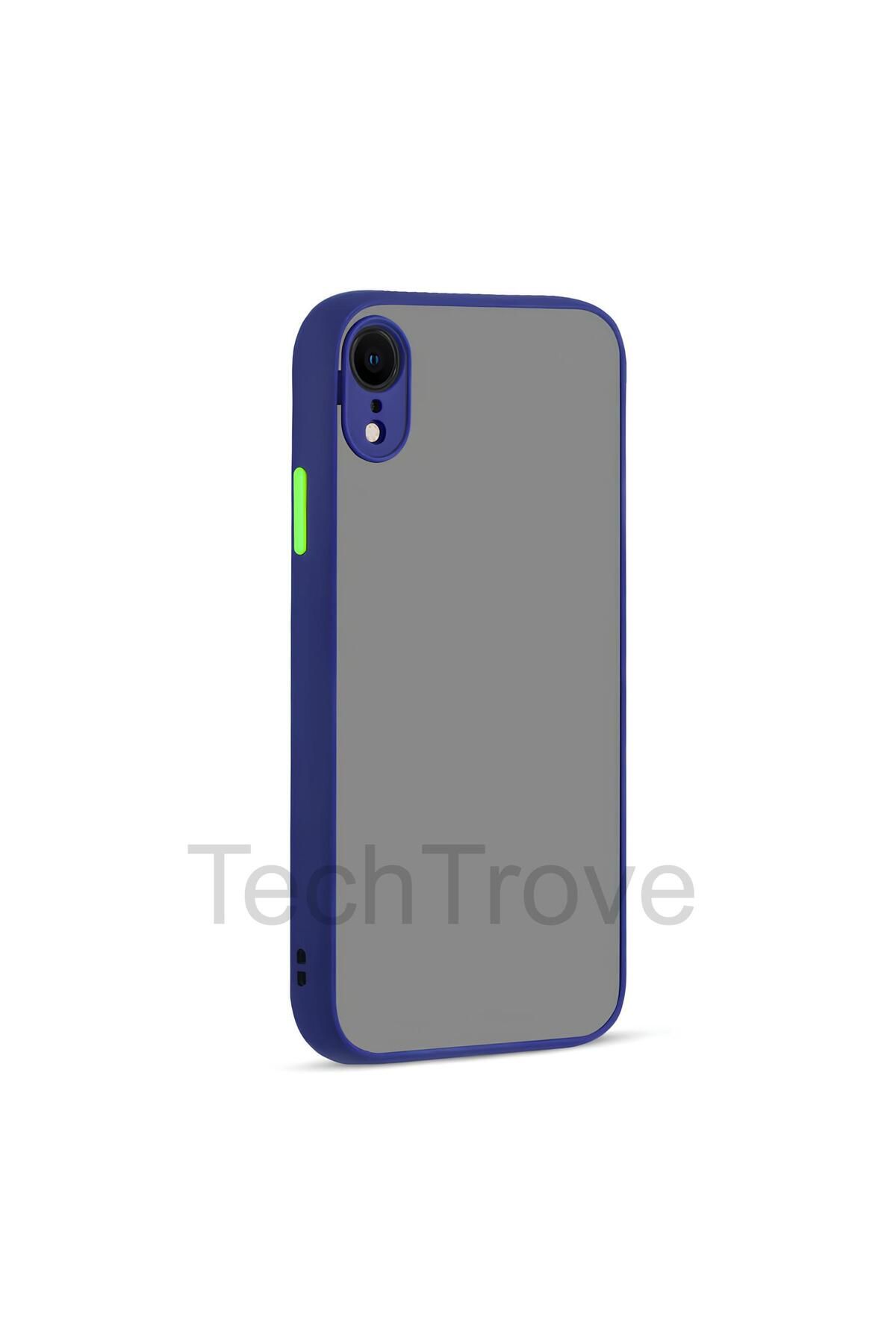 TechTrove Apple iPhone XR 6.1 Kılıf Buzlu Tasarım Kenarları Yumuşak Kamera Koruma Çıkıntılı Kapak
