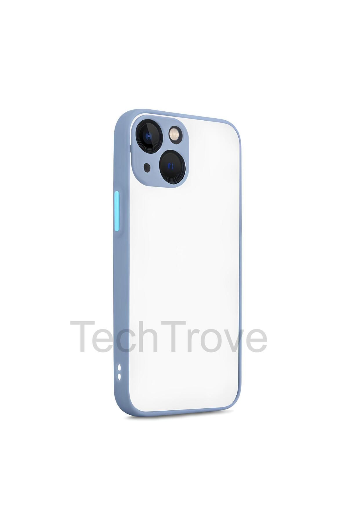 TechTrove Apple iPhone 13 Kılıf Buzlu Tasarım Kenarları Yumuşak Kamera Koruma Çıkıntılı Kapak