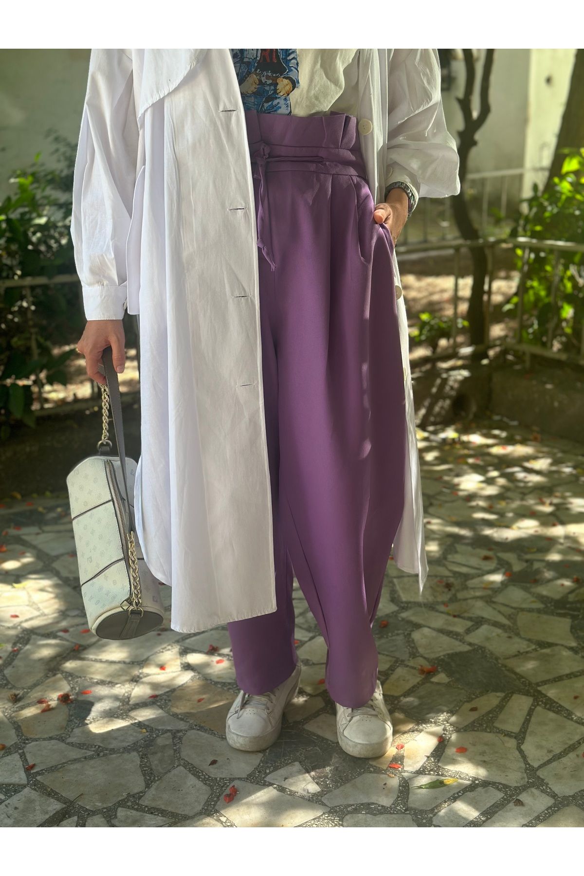 BZ BUTİK Beli büzgülü pantolon