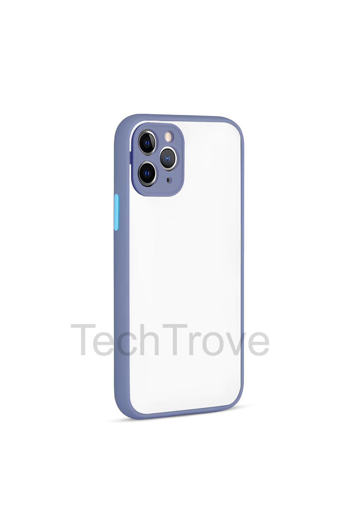TechTrove Apple iPhone 12 Pro Kılıf Buzlu Tasarım Kenarları Yumuşak Kamera Koruma Çıkıntılı Kapak