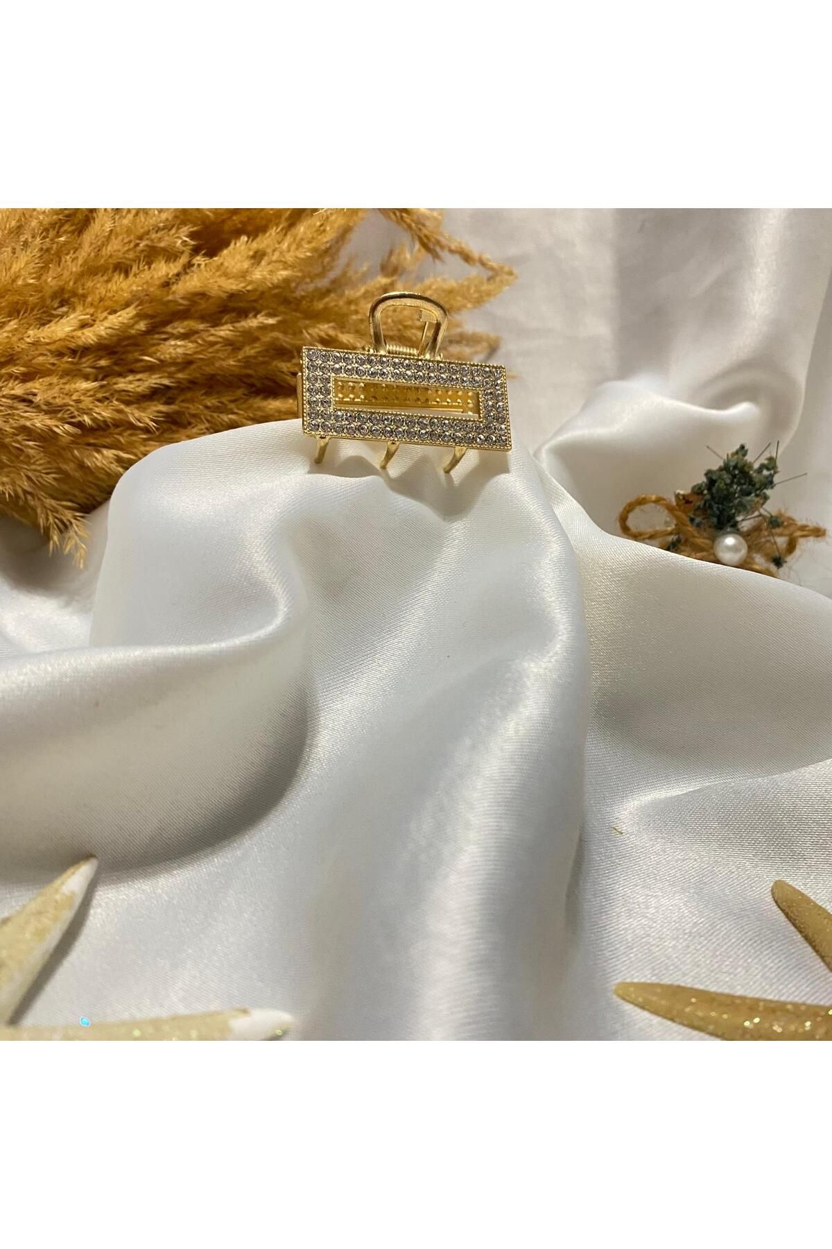 MİNİKLER SHOPPING Gold Taşlı Mandal Toka