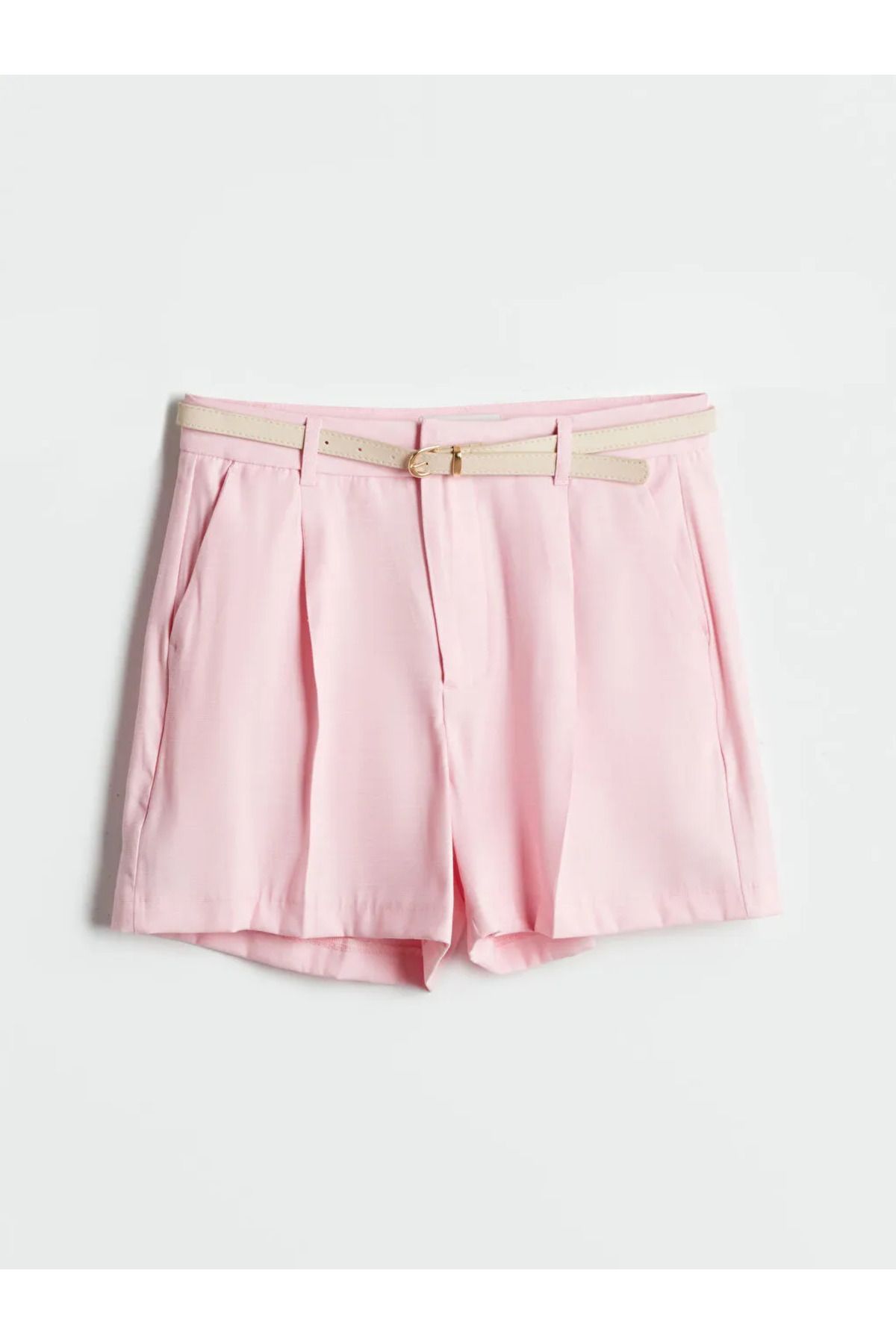 LC Waikiki LCW Vision Pembe Beli Kemerli Kadın Şort