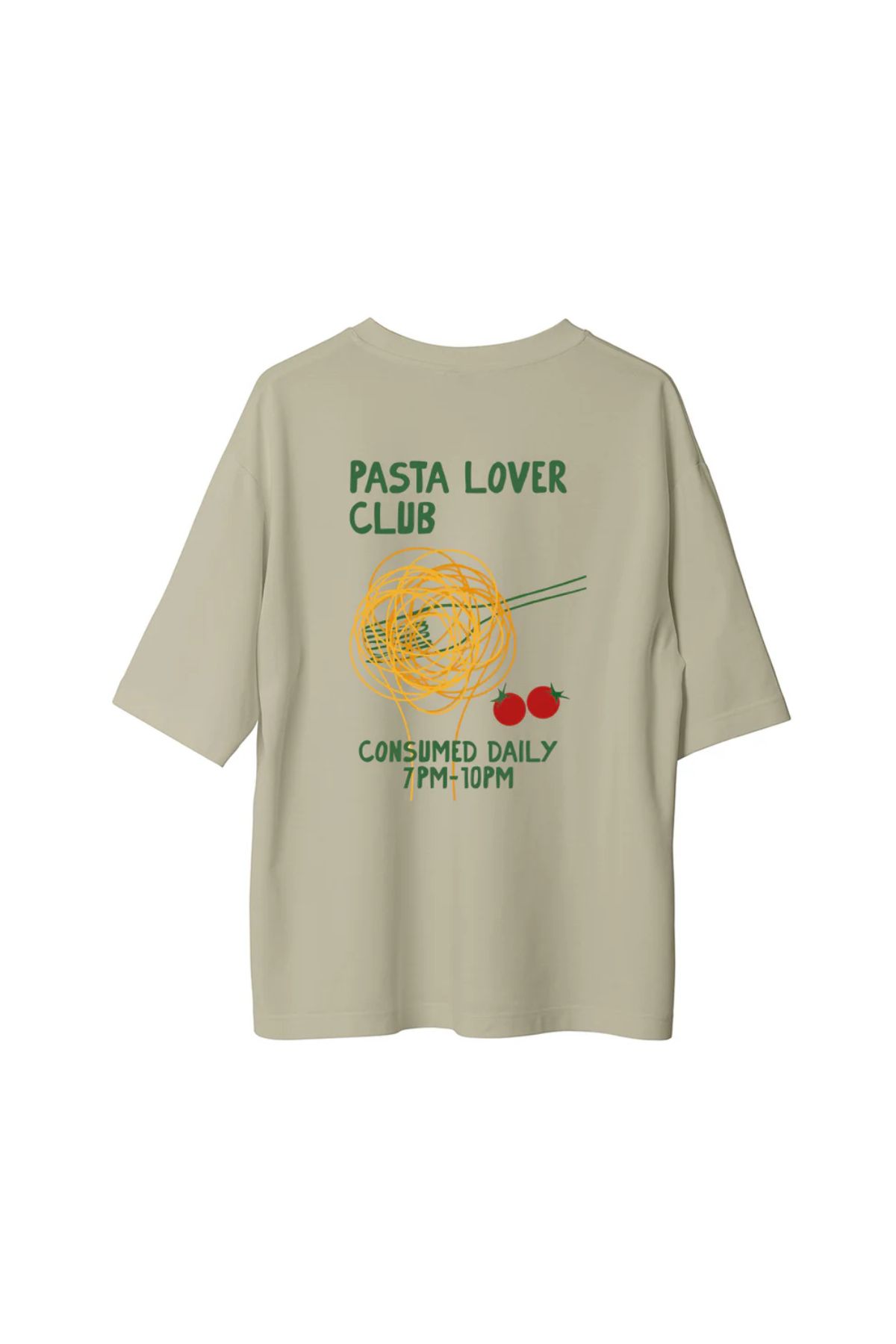 Koklonmoda Unisex Pasta Baskılı Oversize T-Shirt