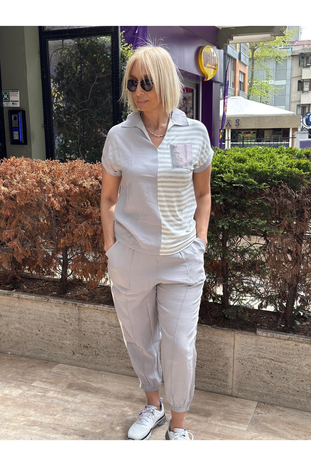 DAIDO Çizgili Polo Yaka Tshirt