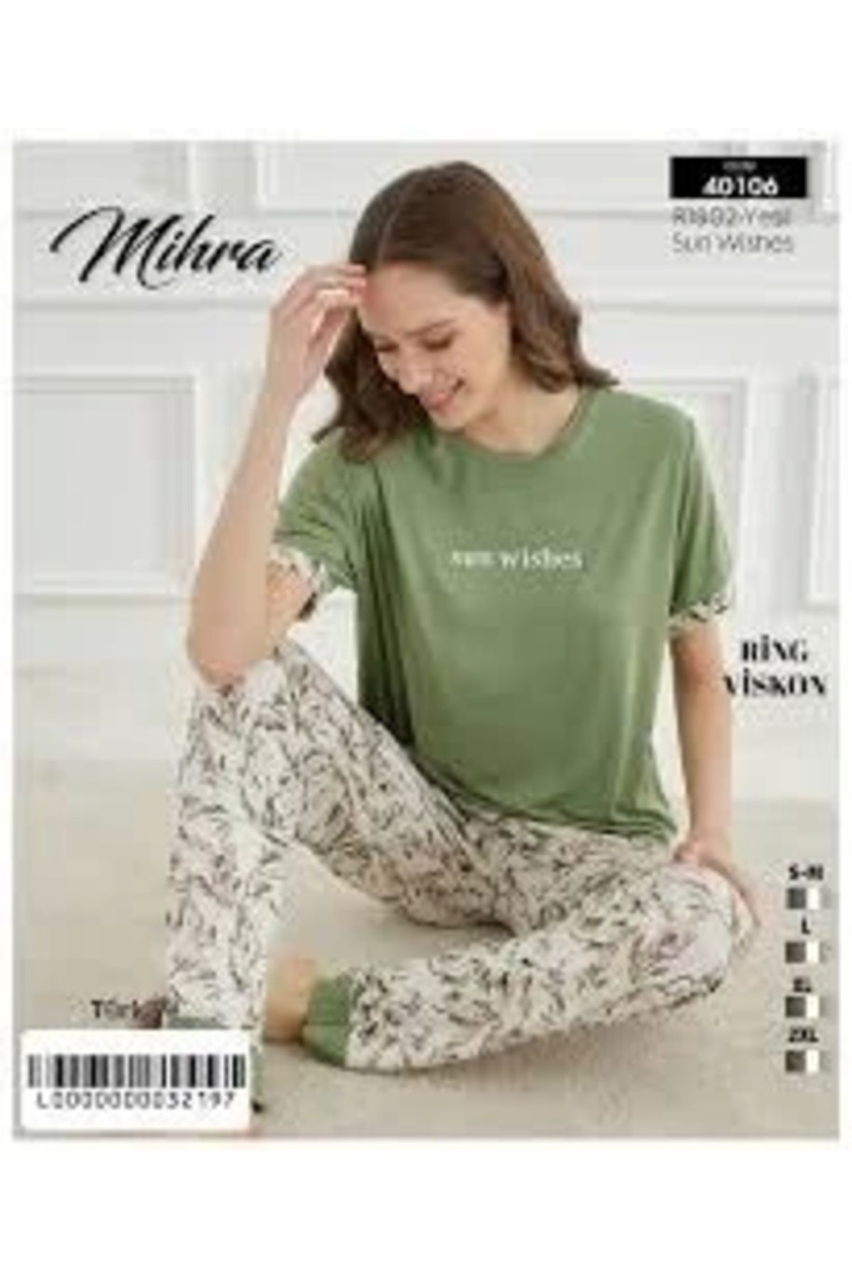 emosavm Mihra 40106 Kadın Kısa Kol Pijama Takımı