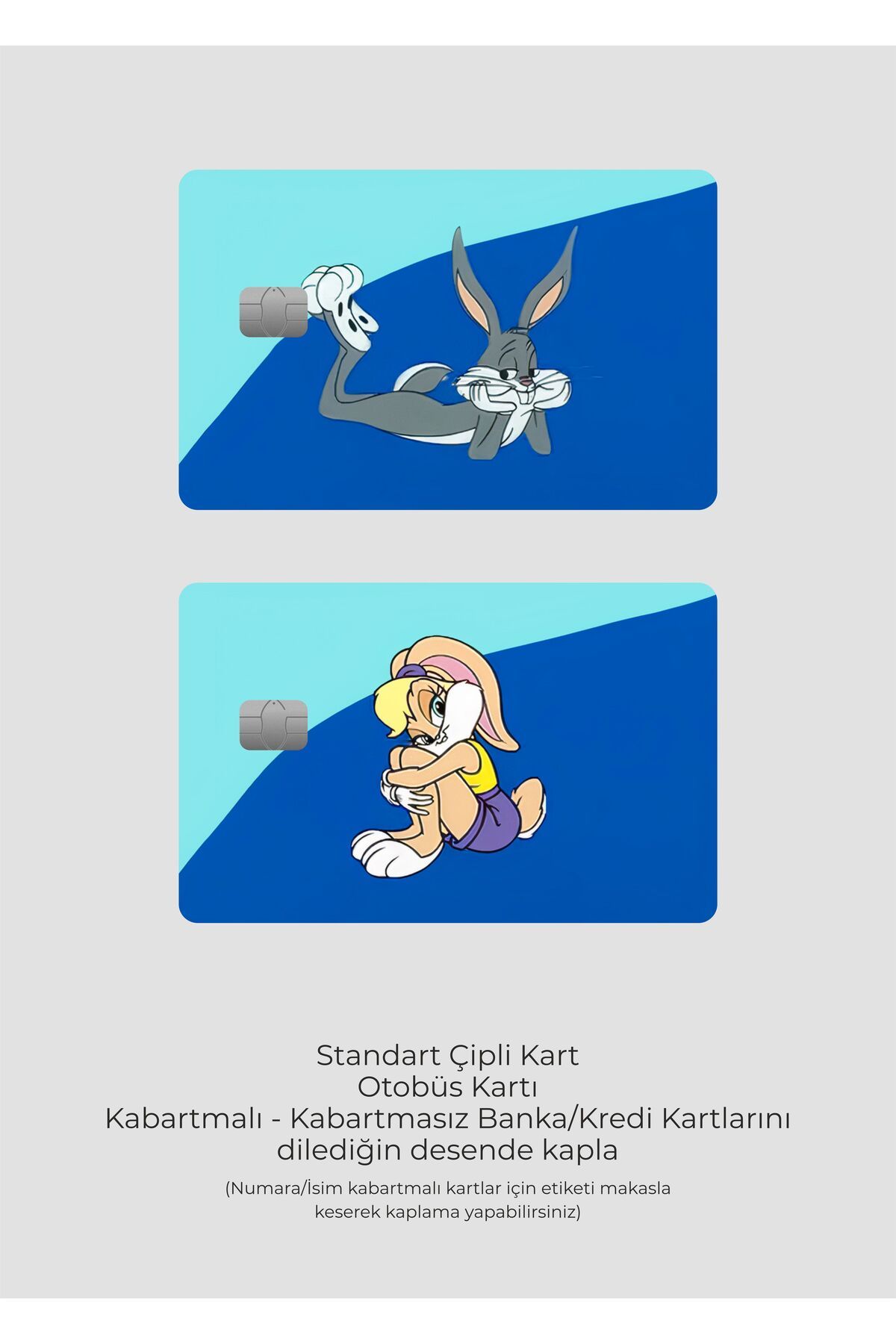 hediyenebak Bugs Bunny Tasarımlı | Kart Kaplama Stickeri | Kredi/Banka Kartı Için Uyumlu