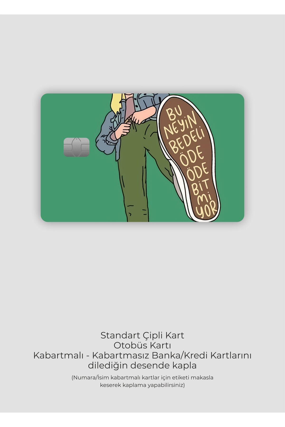 hediyenebak Bu Neyin Bedeli Tasarımlı | Kart Kaplama Stickeri | Kredi/Banka Kartı Için Uyumlu