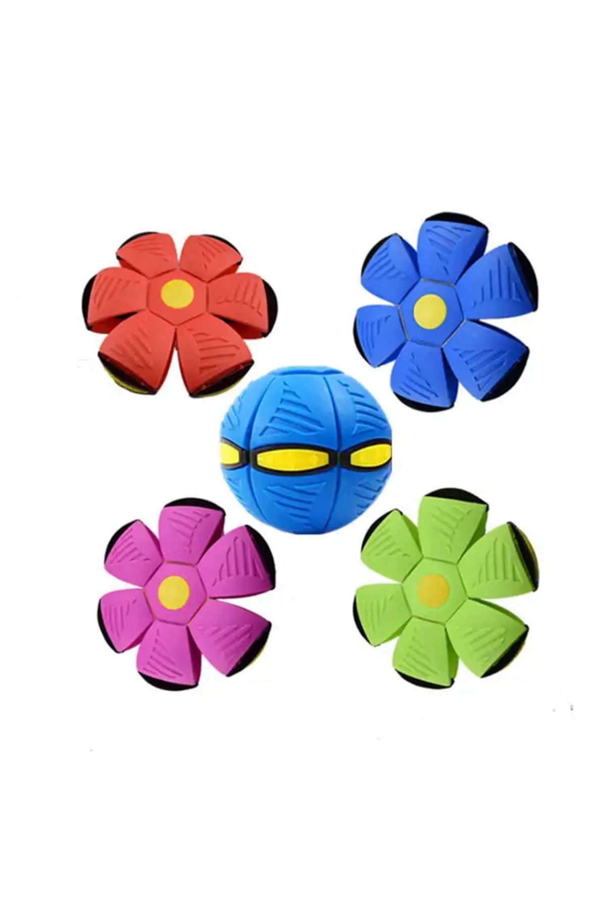 EFEGE HOME frizbi top topu ışıklı top olan şeklinde firizbi fırlatmalı renkli