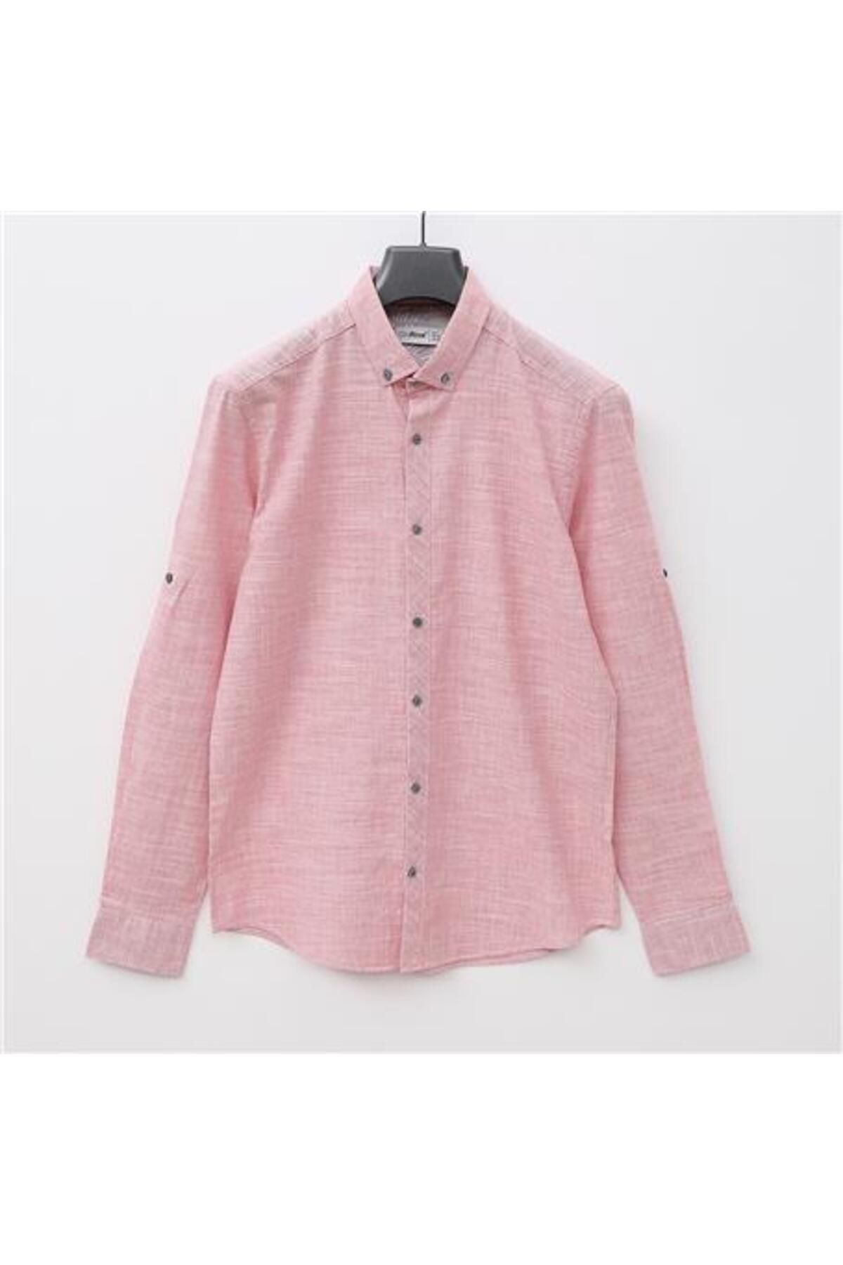 Shop58 Modern Fit Erkek Gömlek - 11-1787 - Kırmızı