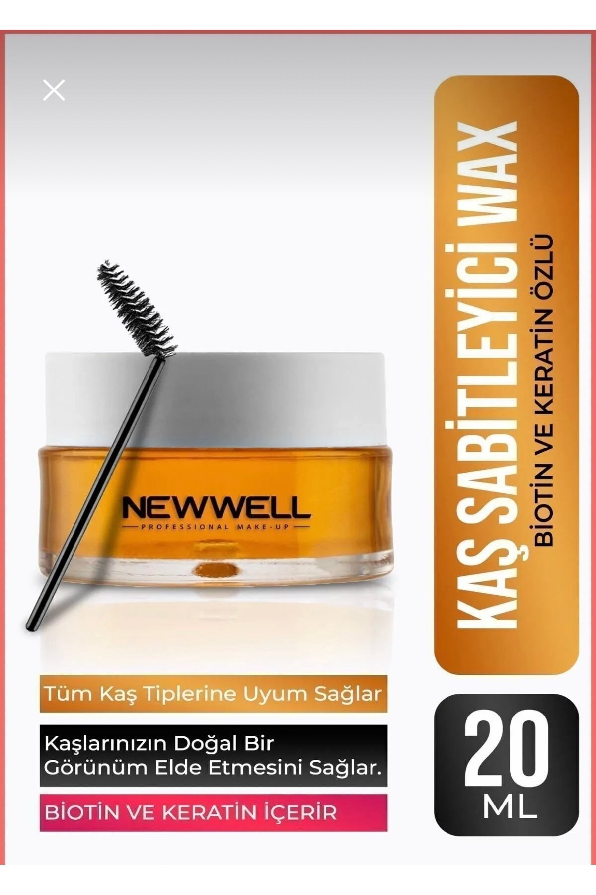 New Well Kaş sabitleyici ve şekilendirici Wax (20gr