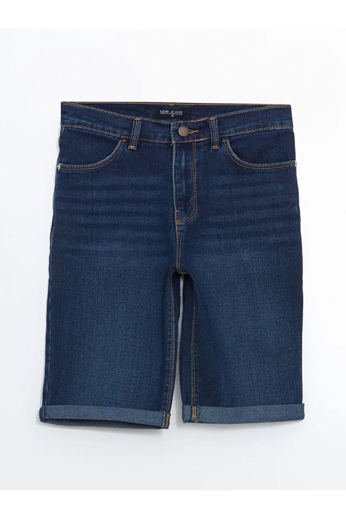 LC Waikiki LCW Jeans Indigo Dar Fit Kadın Jean Şort