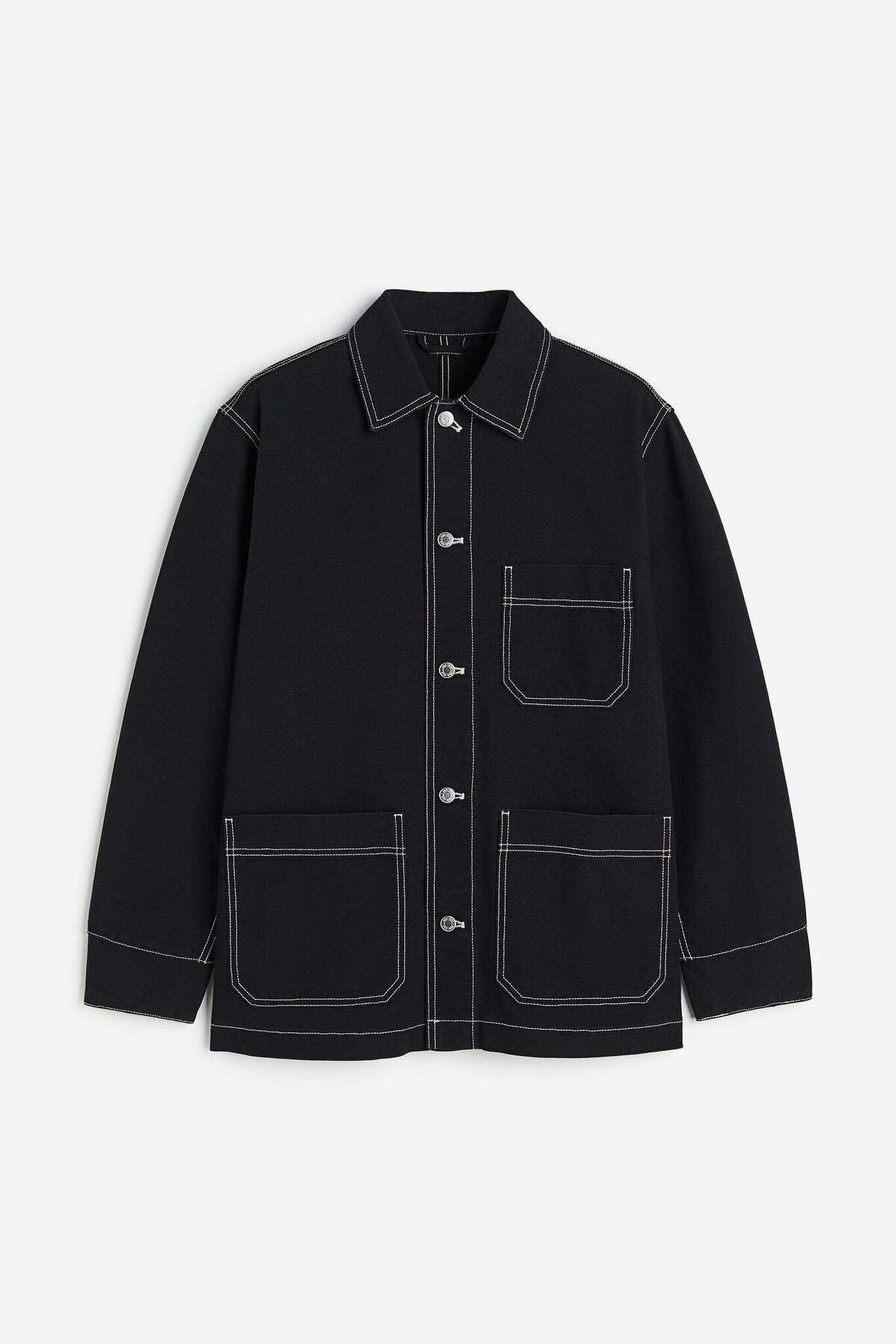 H&M-Regular Fit Cotton canvas shacket 1