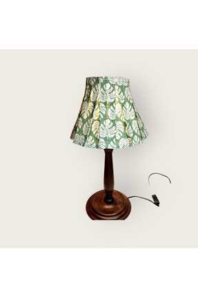 PERİ COLLECTİON Wintage Wood Ahşap Abajur-Kahve