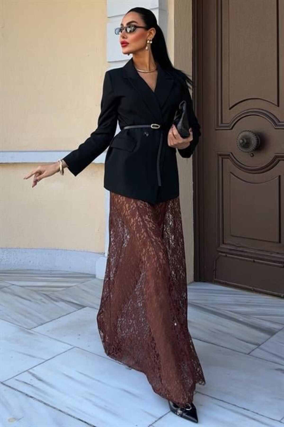 velmorafashion Maxi Dantel Etek 4047