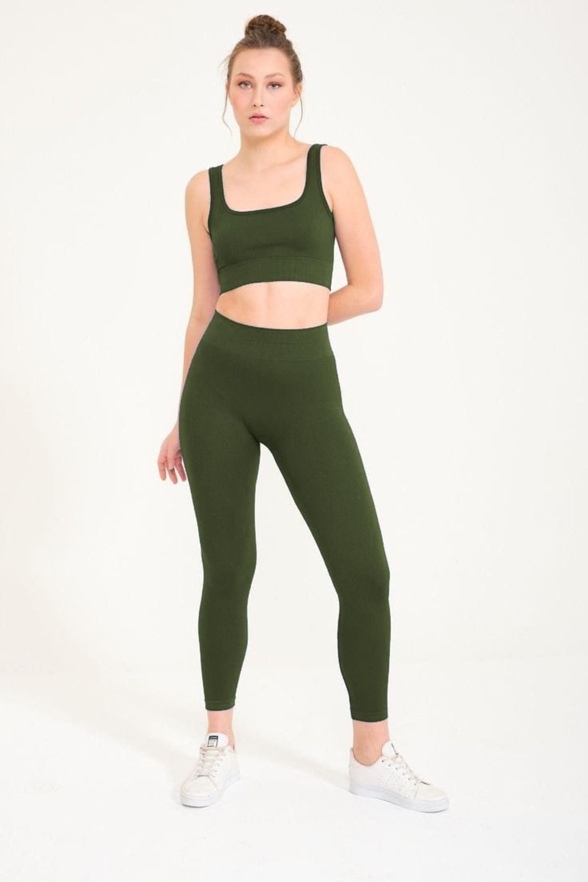 MELOOX Detaylı Fitilli Yoga Fitness Tayt Takım