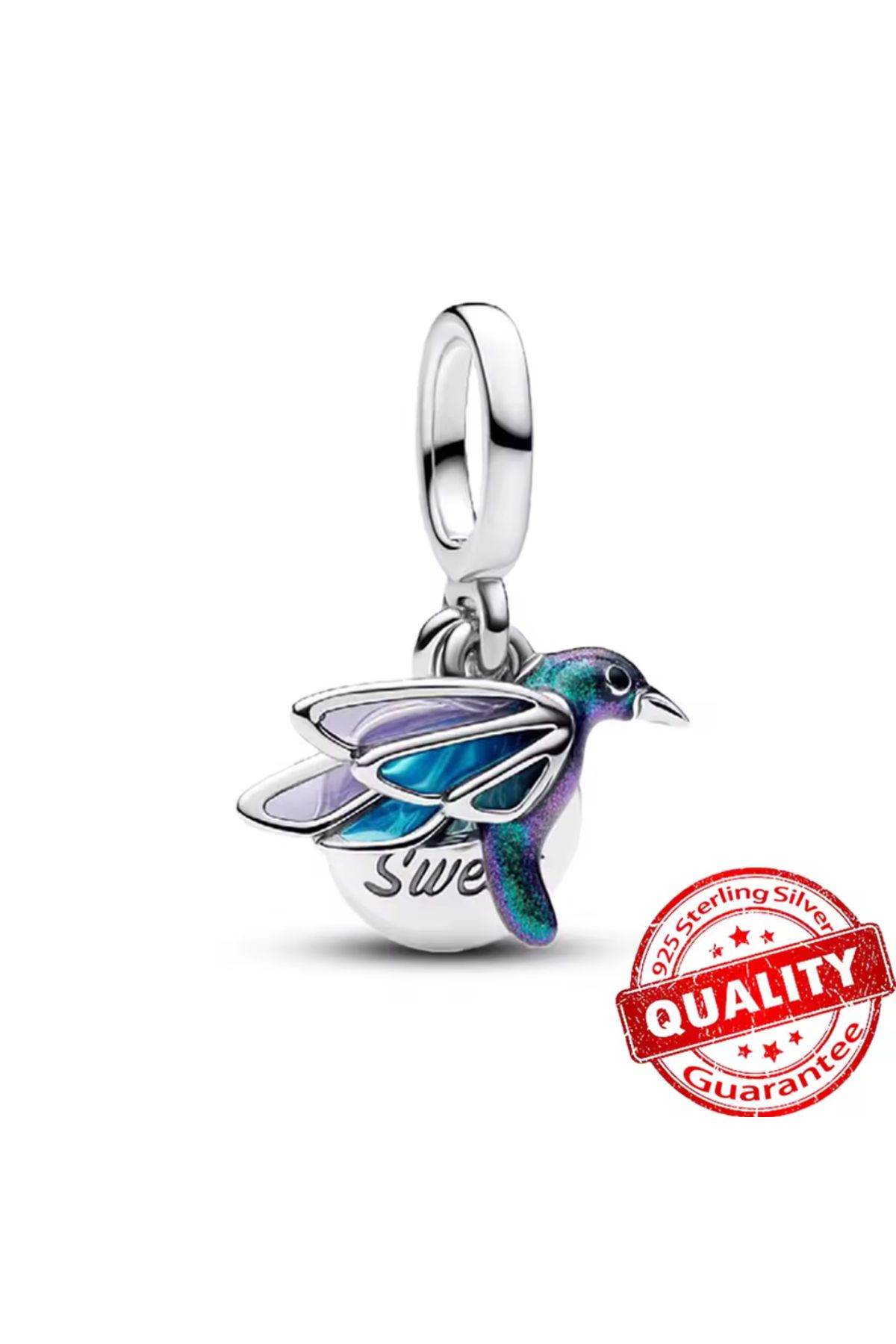 Hector&Co. Jewellery Gümüş Sinek Kuşu Sallantılı Charm