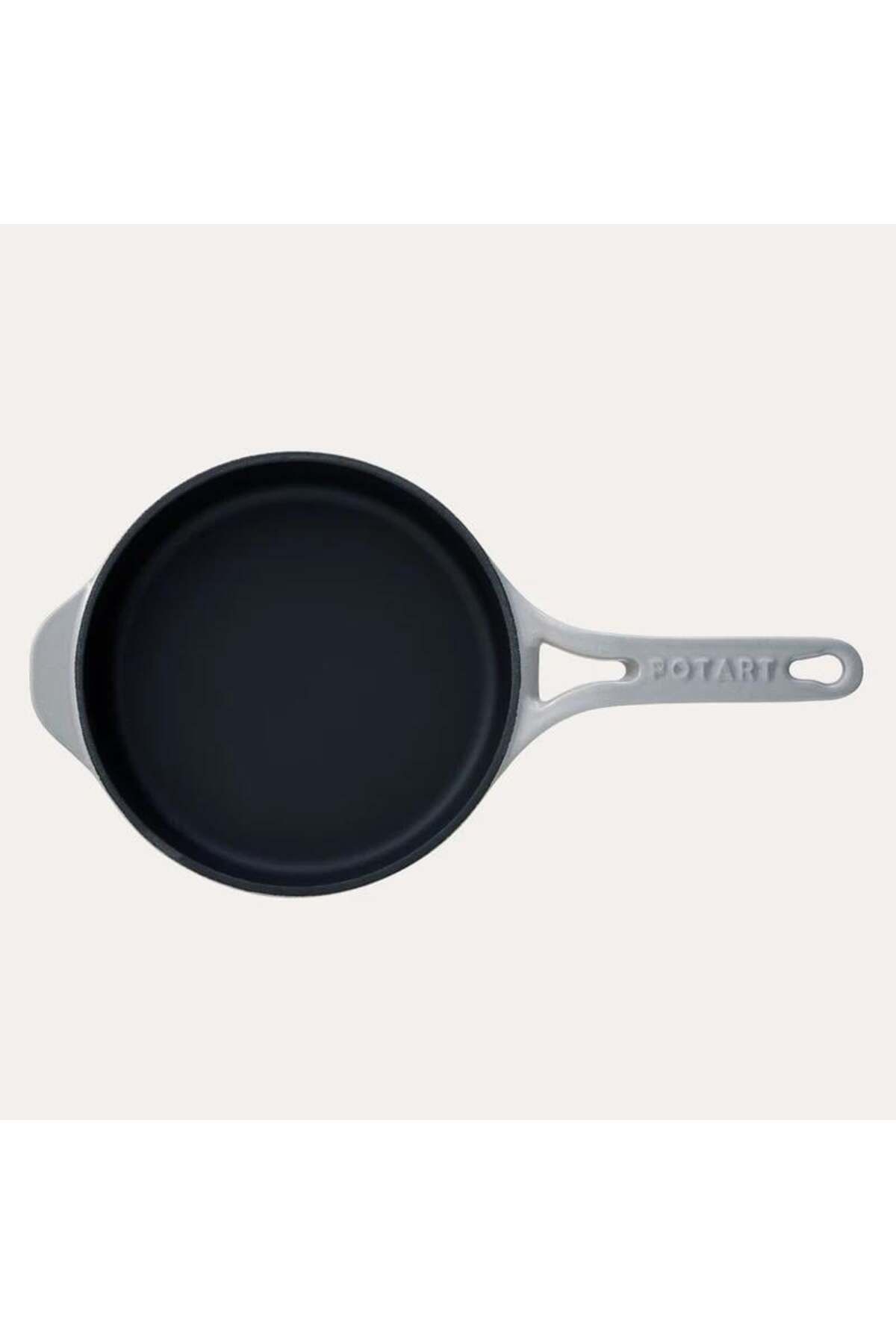 Pot Art , Yuvarlak Düz Tava, 22 Cm, Parlak Gri