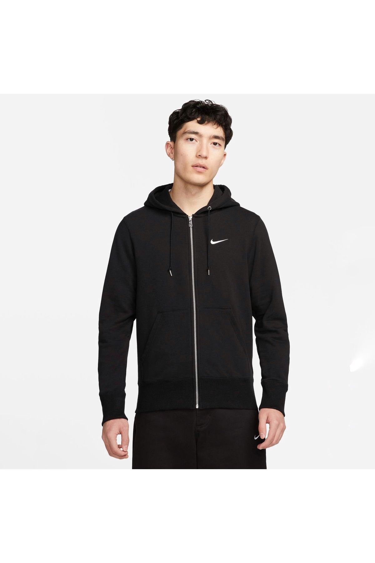 Nike Sportswear Classics Swoosh Logo Fermuarlı Hoodie 521573-010