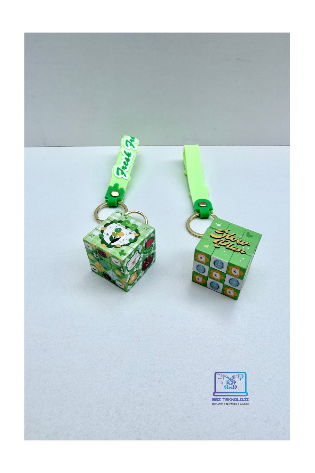 bgz butik-Rubik's Cube Shaped Keychain – 10 Different Models 3