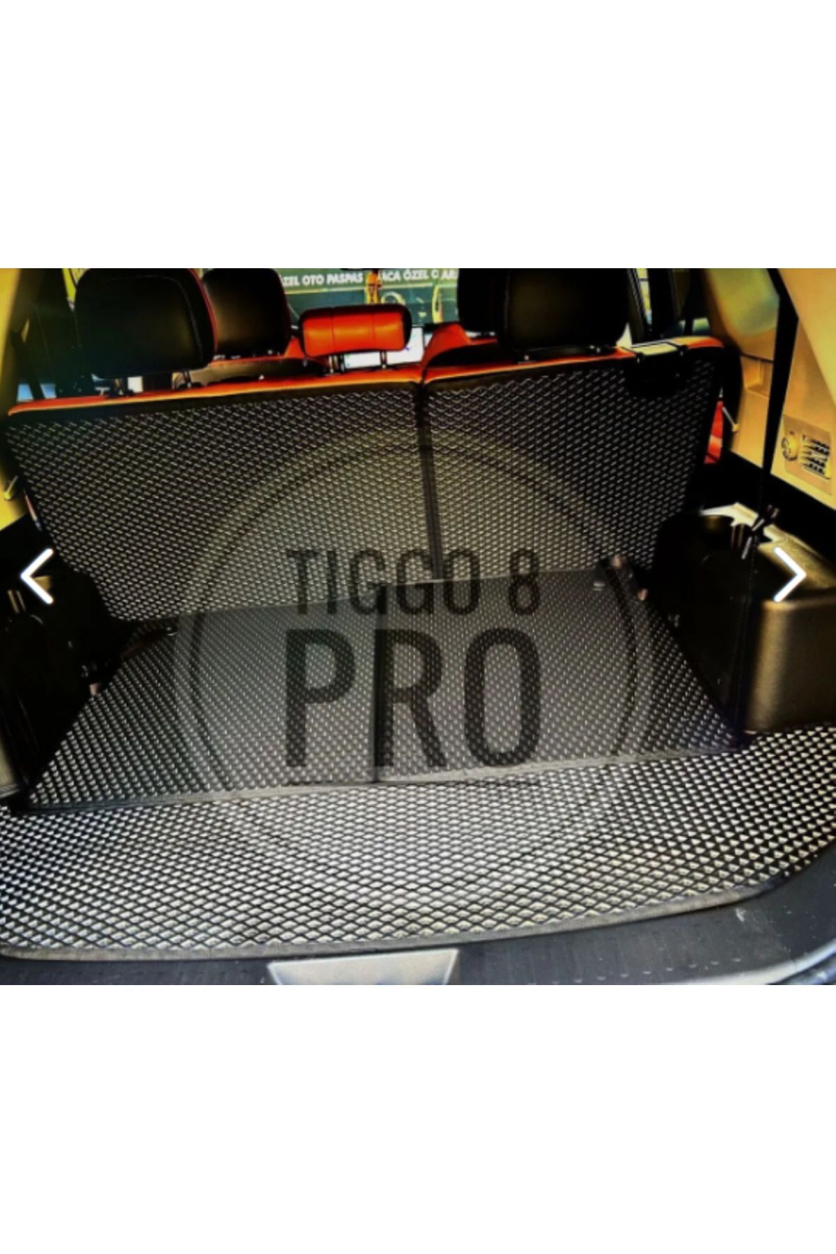 COLONY Tiggo 8 Pro Hücreli Premium Eva Oto Bagaj Paspası & Bagaj Havuzu & Koltuk Sırtı 4'lü Set