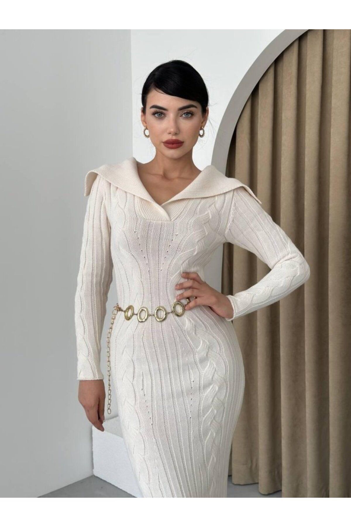 velmorafashion Vienne Yarasa Yaka Elbise
