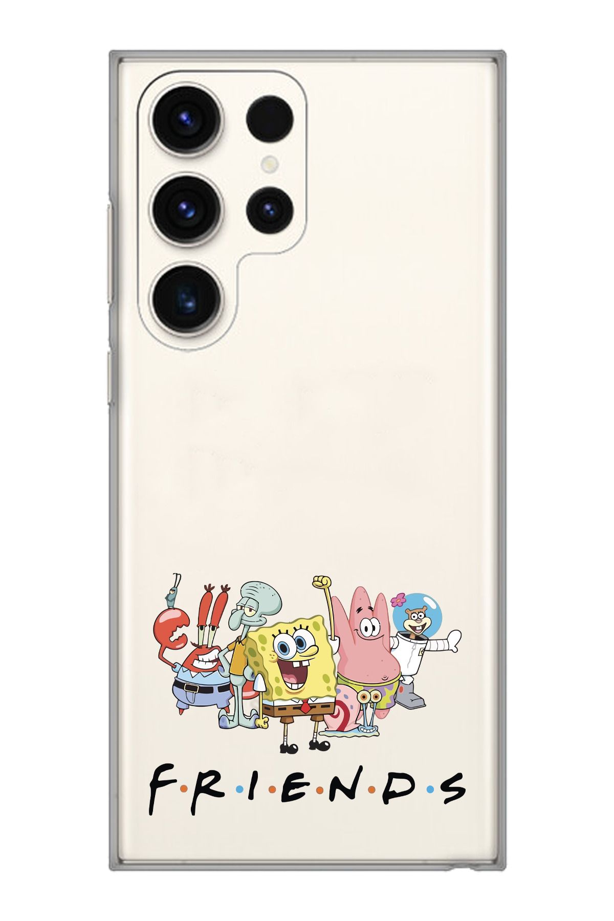 moonset Samsung Galaxy S22 Ultra Uyumlu Friends Tasarımlı Baskılı Şeffaf Telefon Kılıfı