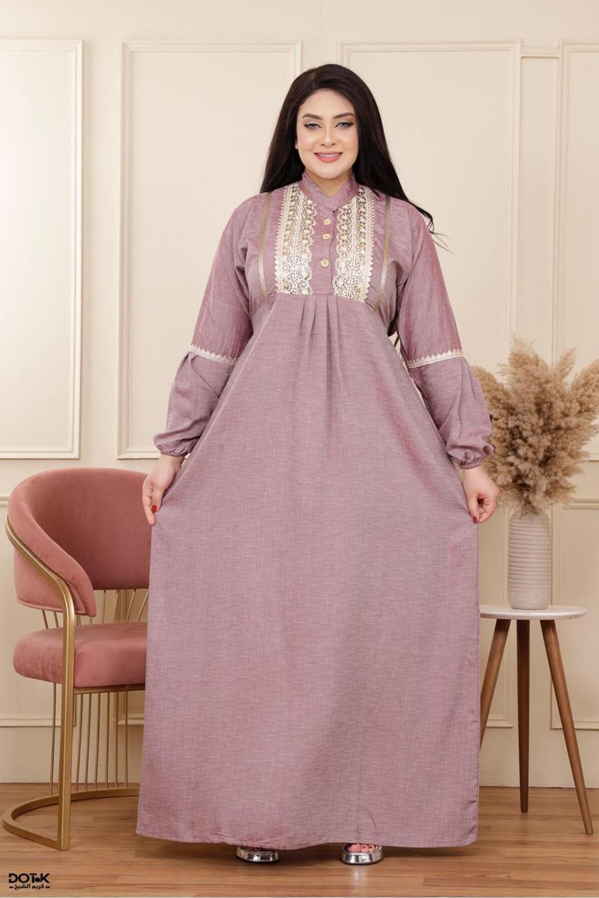 Generies-Linen abaya made of light and comfortable linen material with an elegant and modern design, ideal for everyday use 2