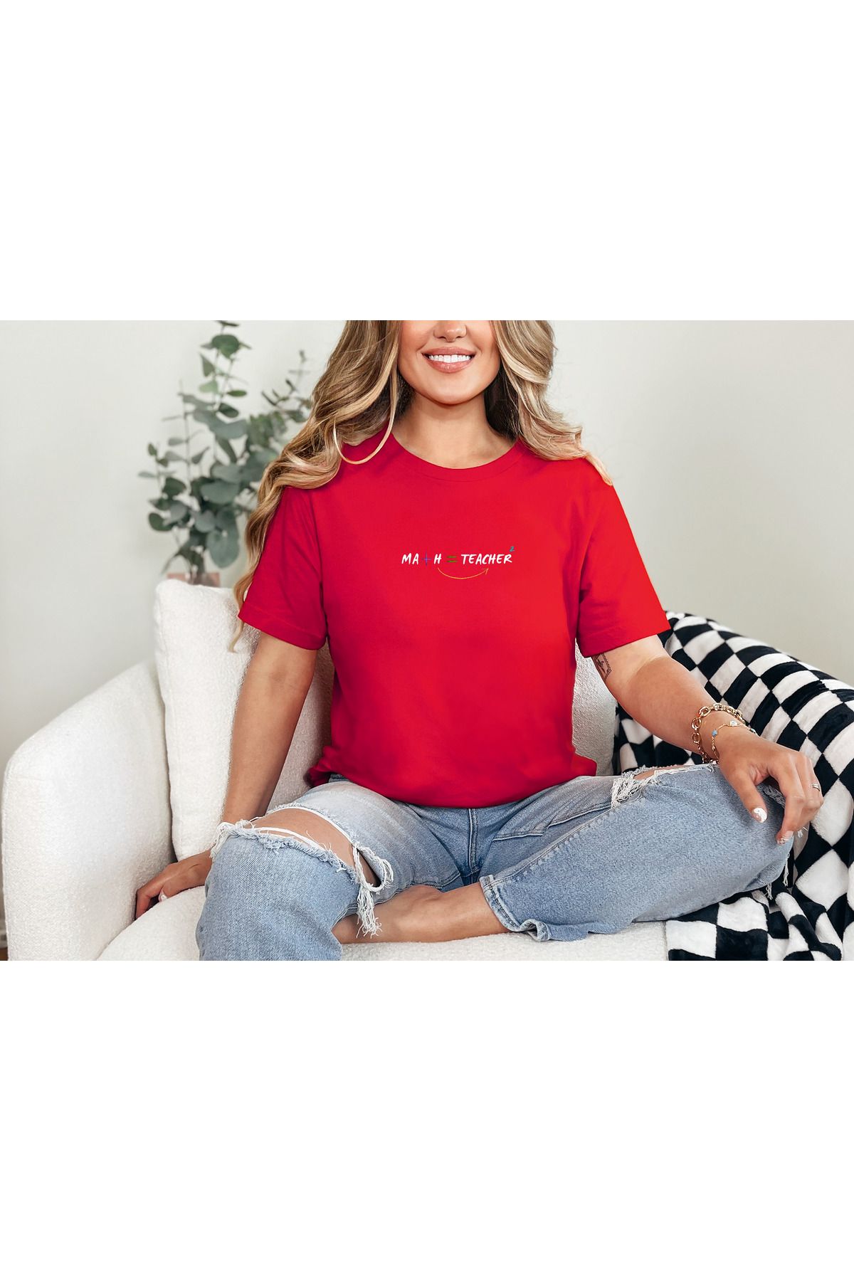 GHAND TEACHER MATH BASKILI trend Unısex Normal Kalıp T-Shirt