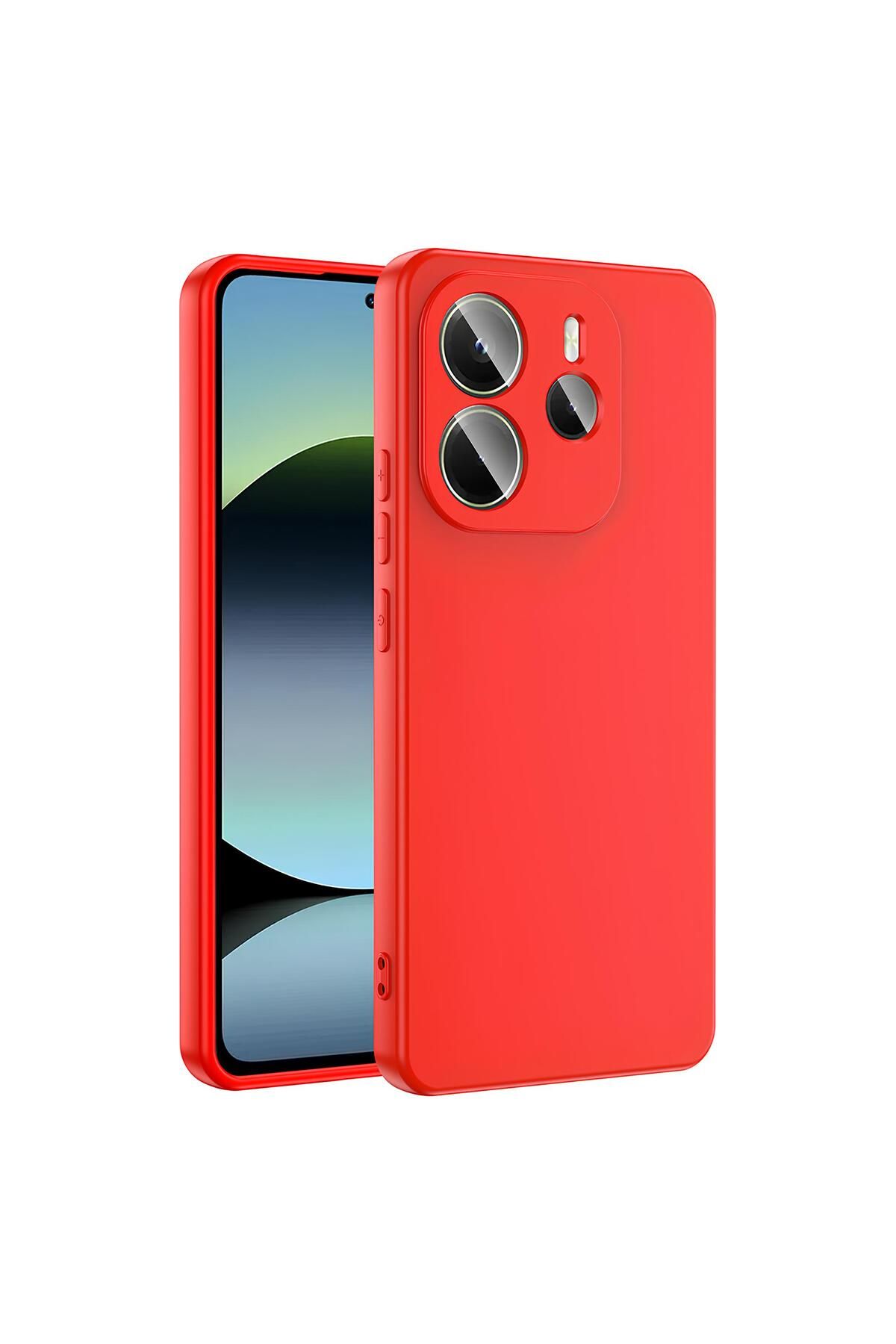 TechTrove Xiaomi Redmi Note 14 4G Kılıf İçi Kadife Süet Tasarımlı Kamera Korumalı Renkli Silikon Kapak