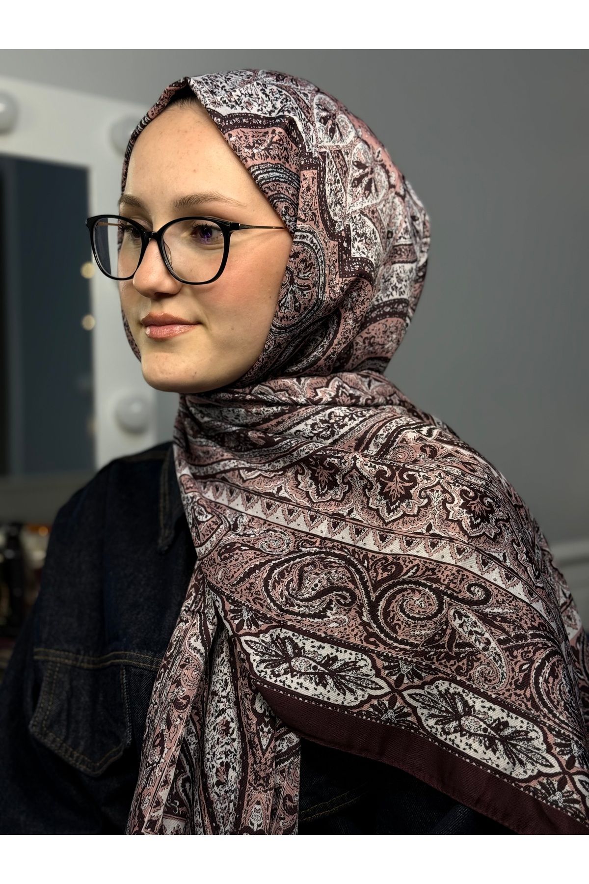 Twentytwo scarf Günlük Şal|Desenli Şal|Kendinden Desenli Pamuklu Şal|Şal